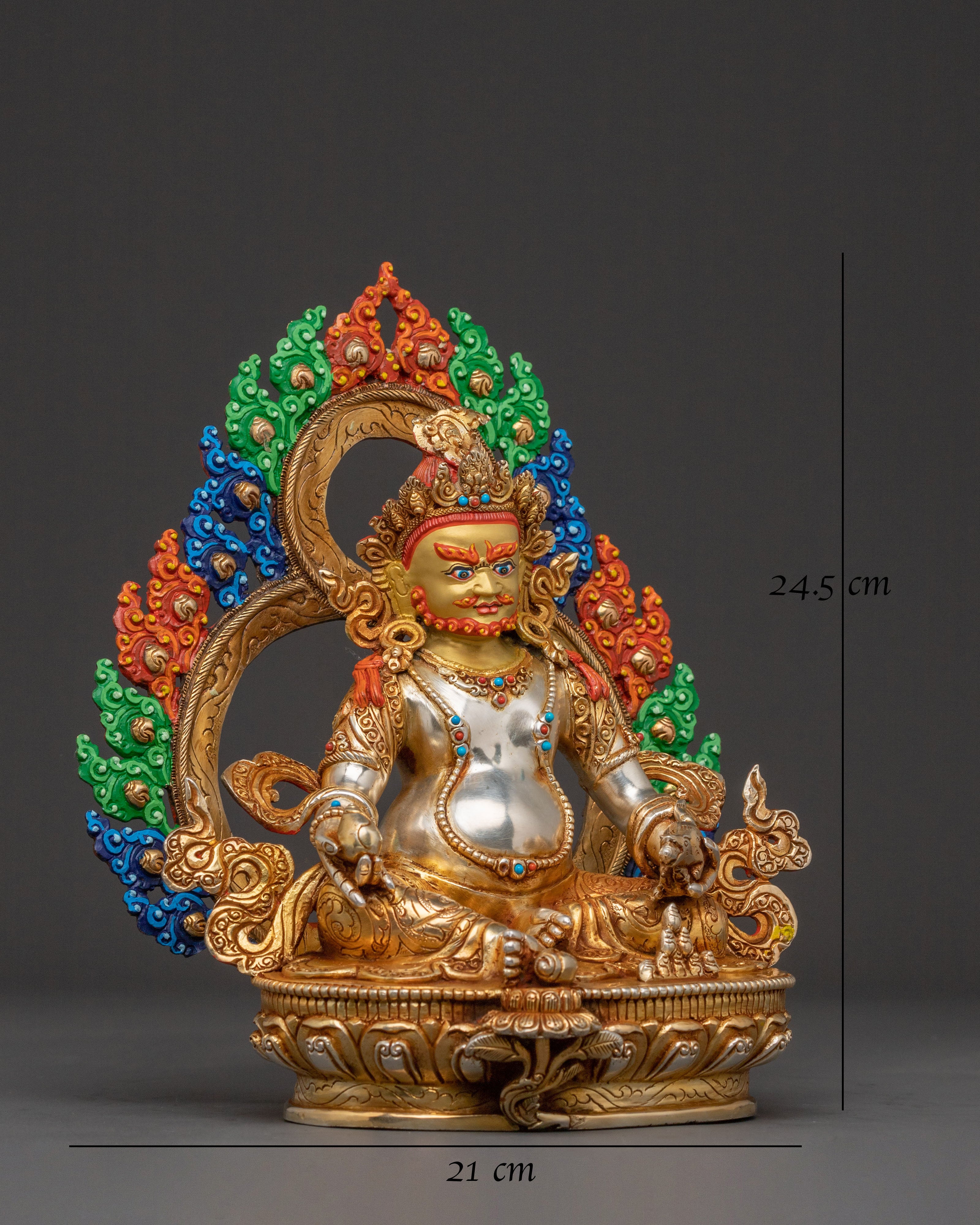 Prosperity Icon Dzambhala Statue | Handcrafted Gold Gilded Statue