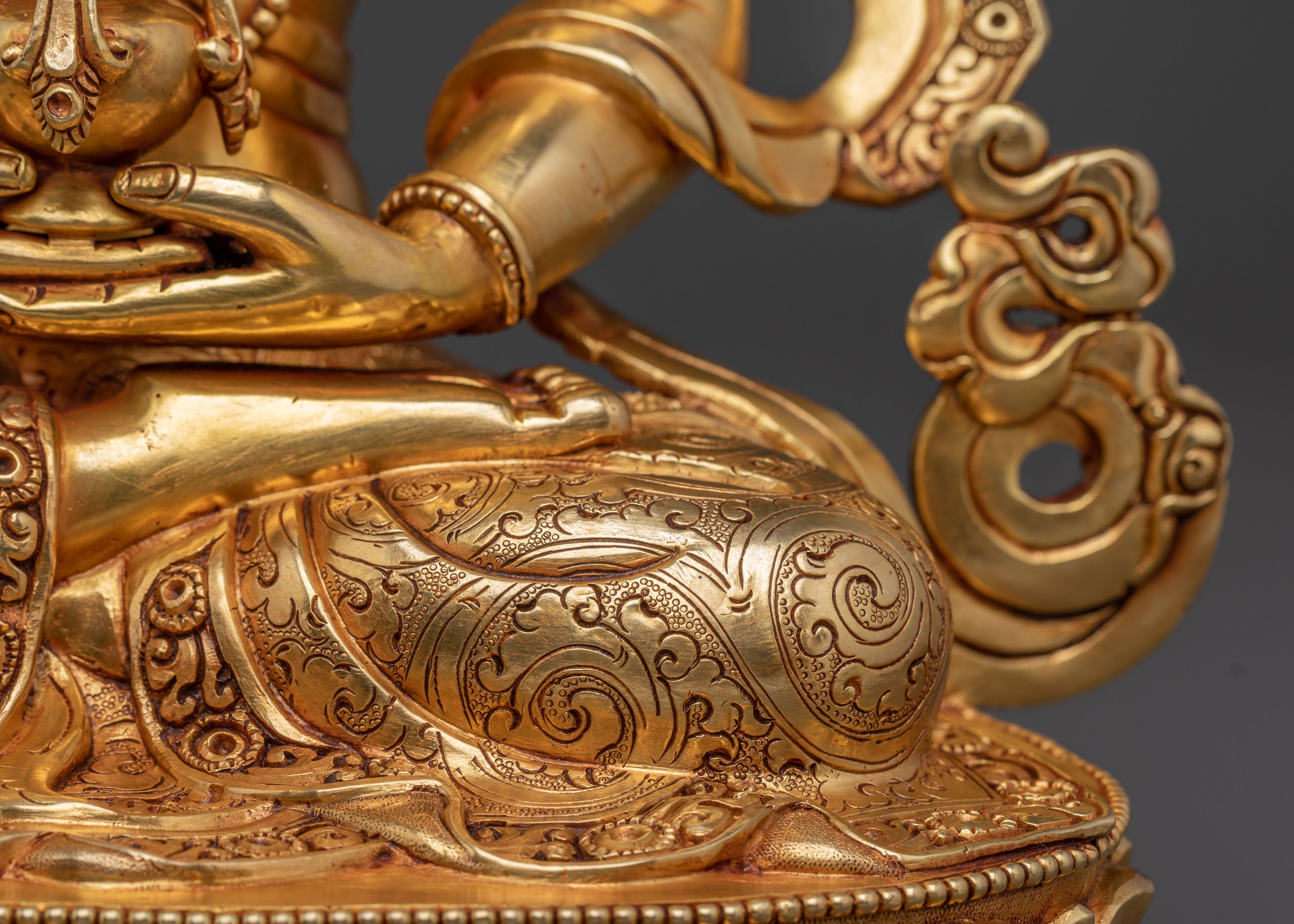 Guardian Amitayus Golden Statue | Blessings Figure