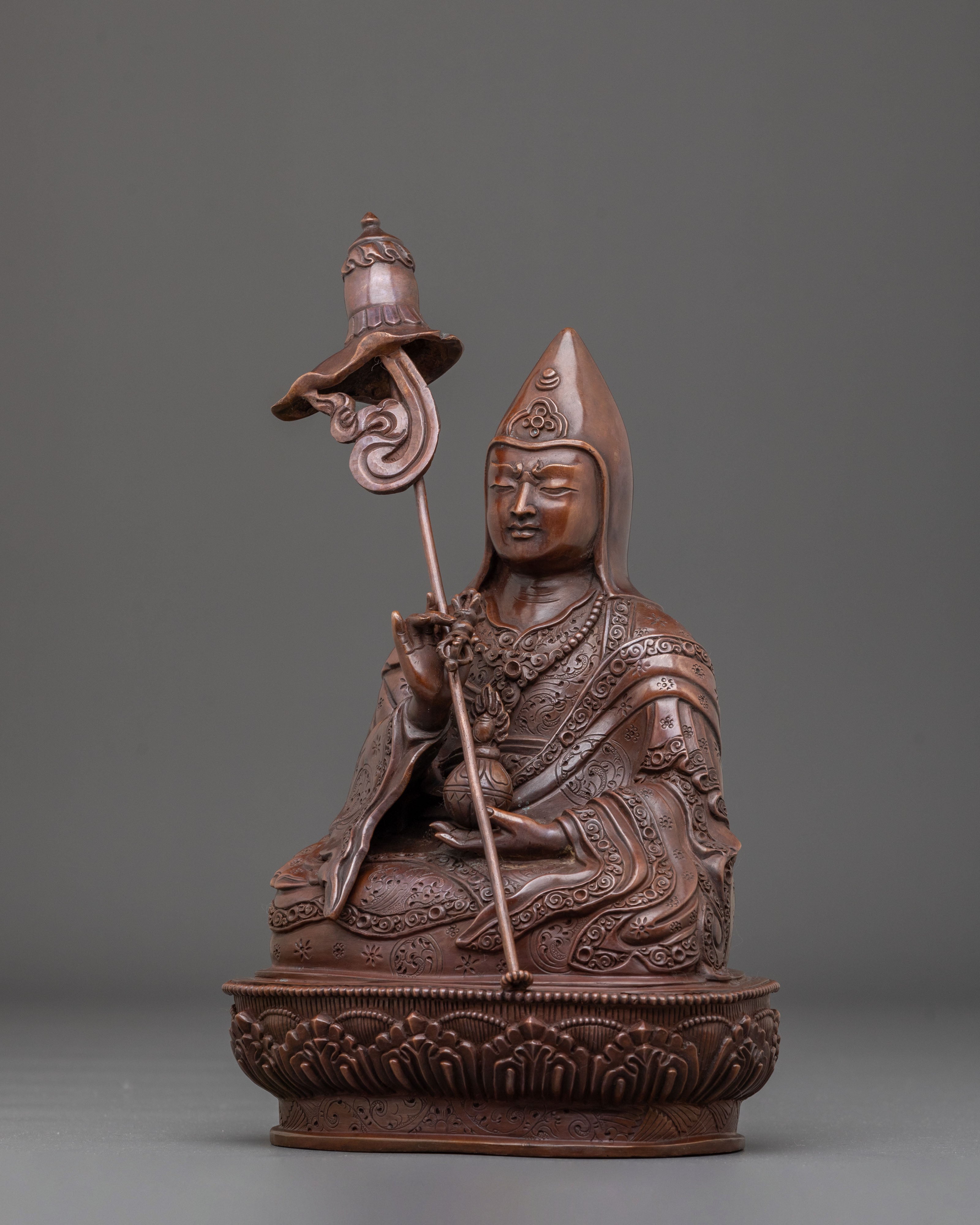 Guru Tsokye Dorje Figurine | Oxidized Copper Artistry