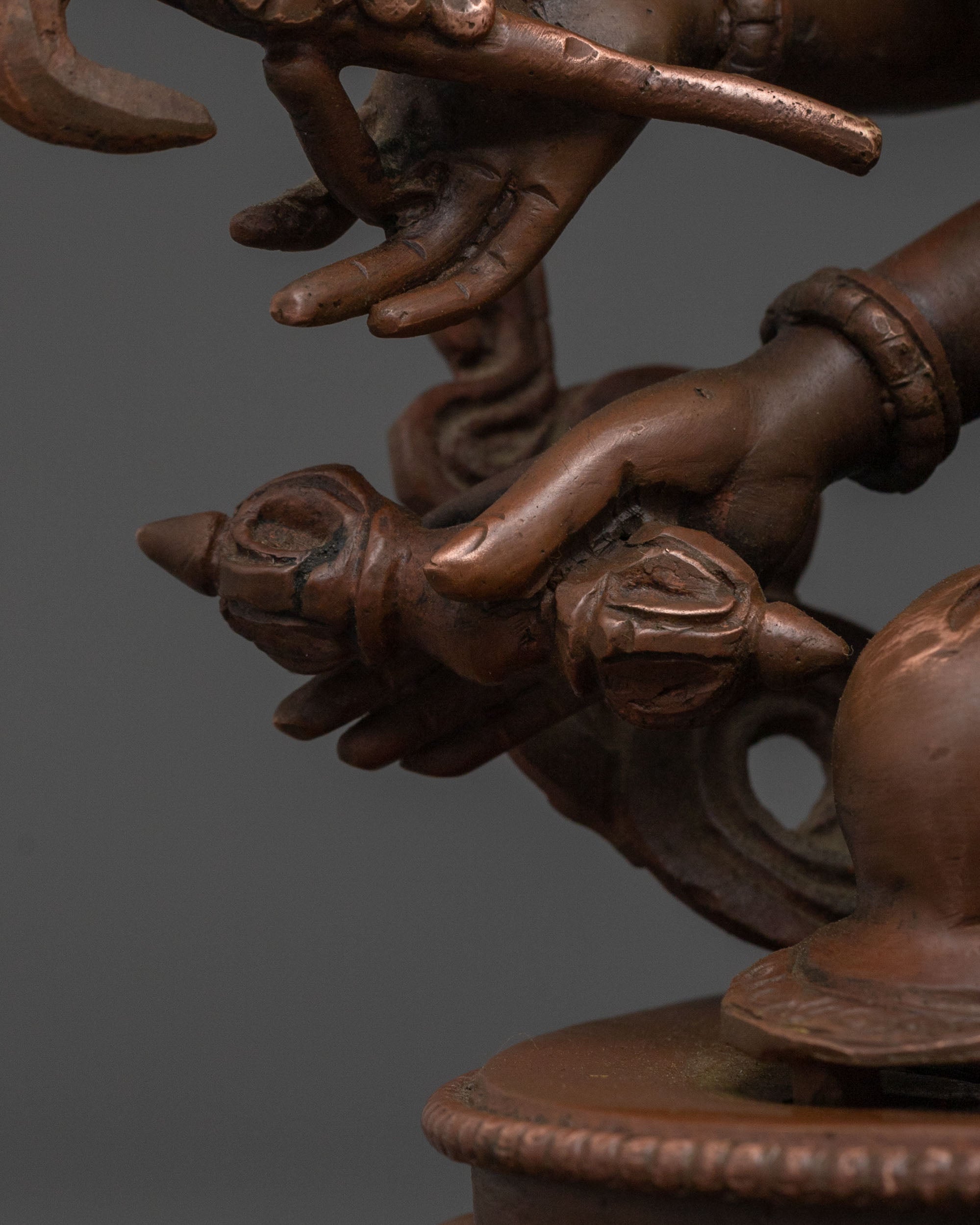 Sacred Chundi Sculpture | Oxidized Copper Figurine