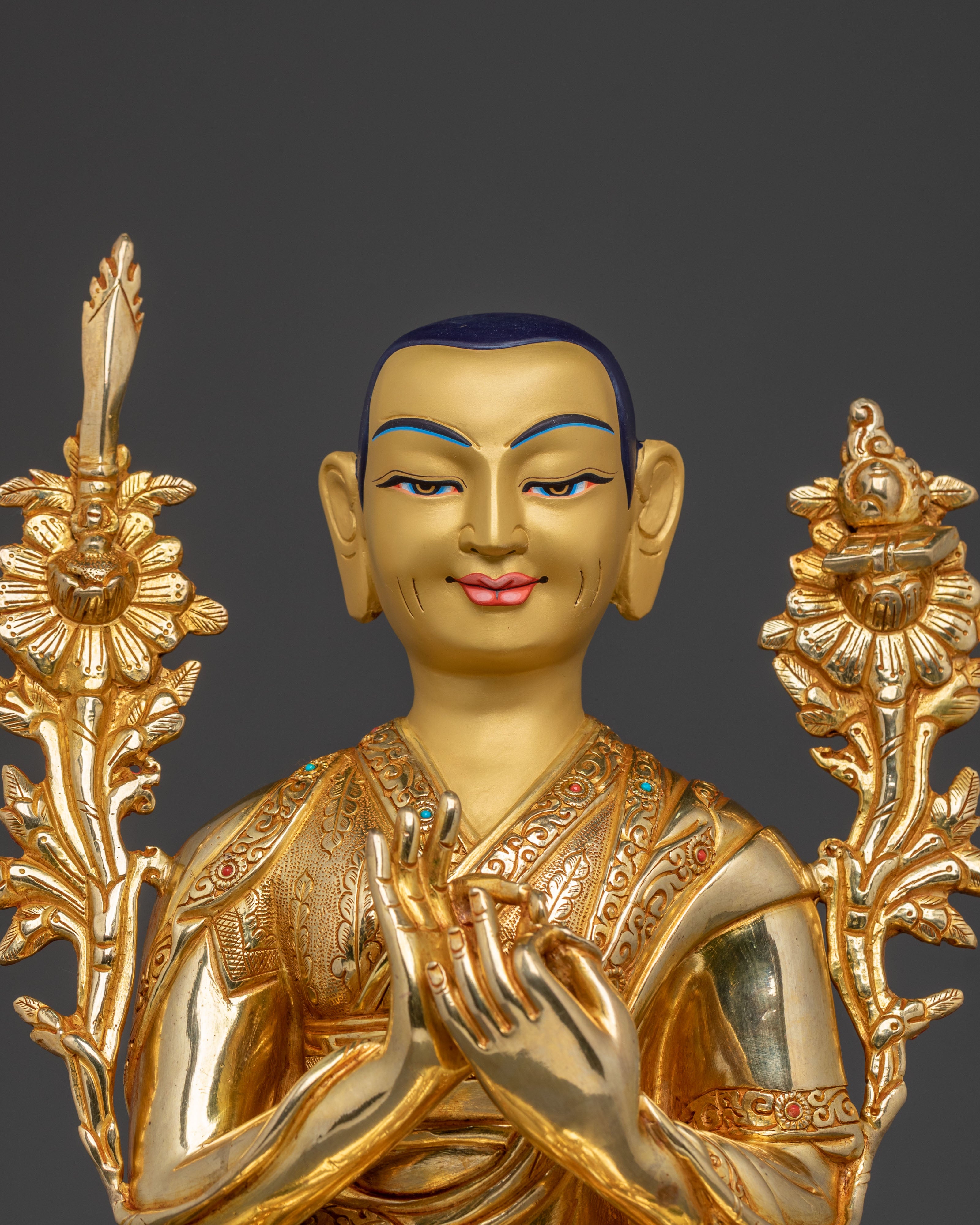 Tsongkhapa Traditional Statue with Disciples | Symbol of Wisdom