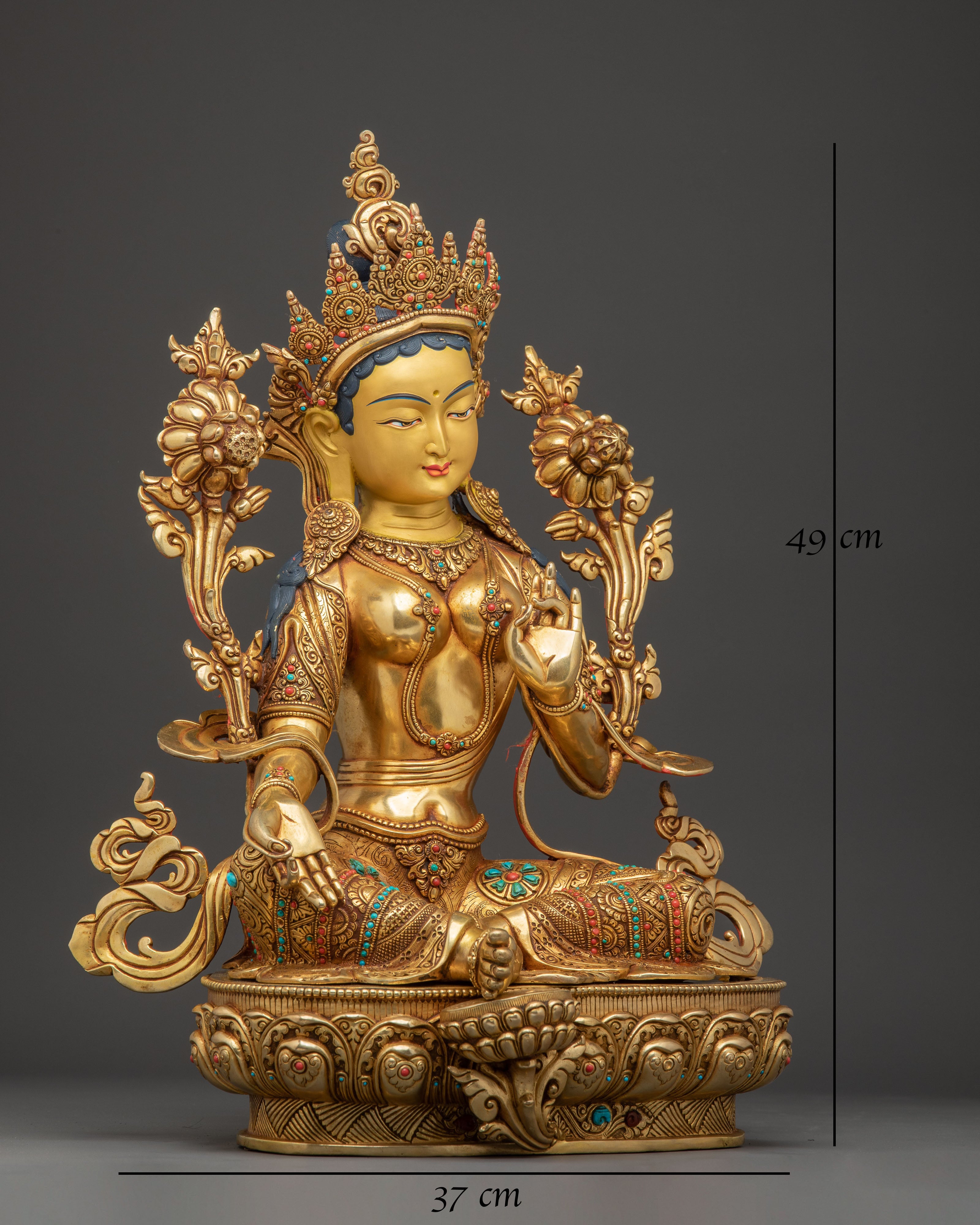 Green Tara Statue: Mother of Love and Compassion