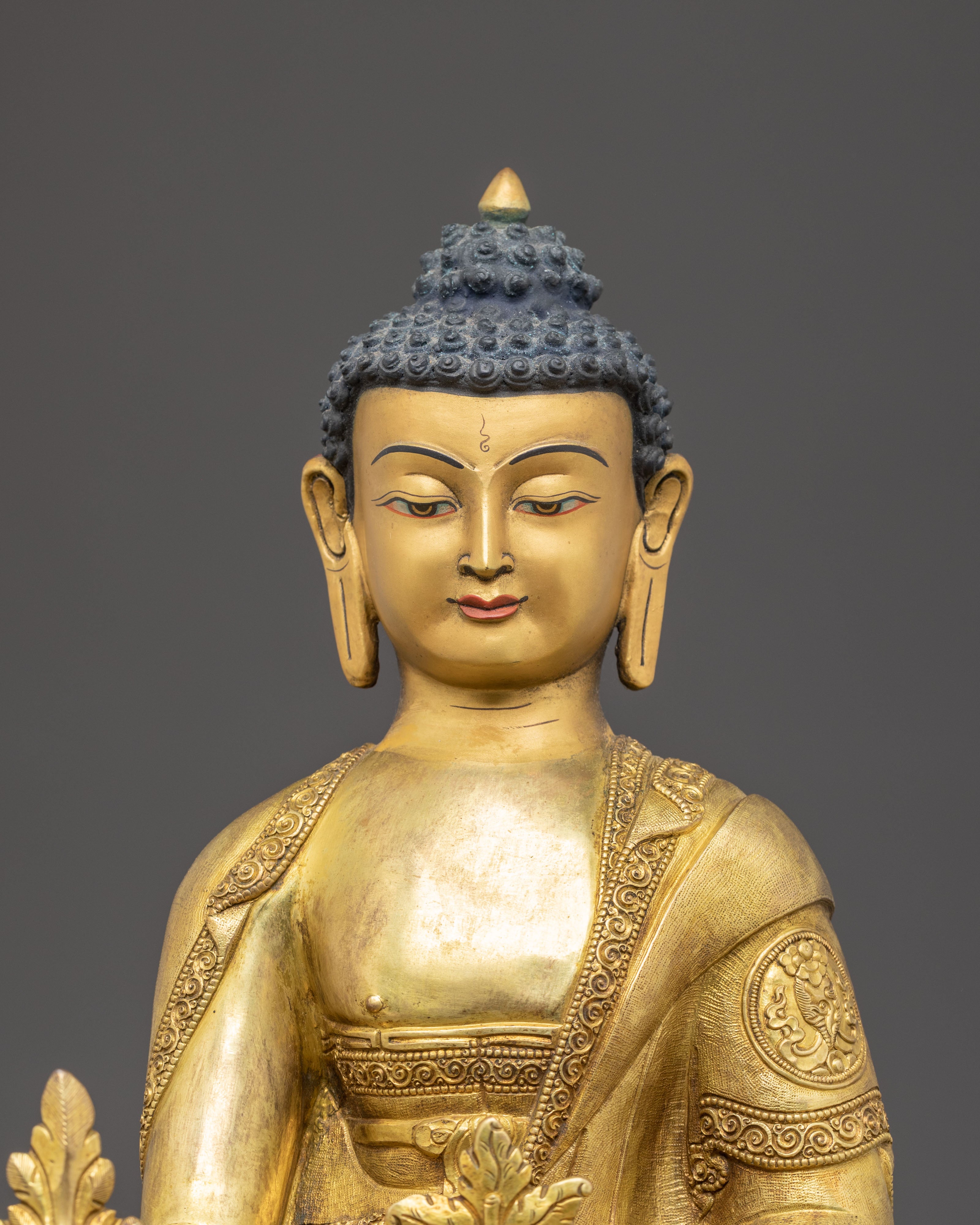 Handcrafted Medicine Buddha Copper Body Statue | Tibetan Healing Deity