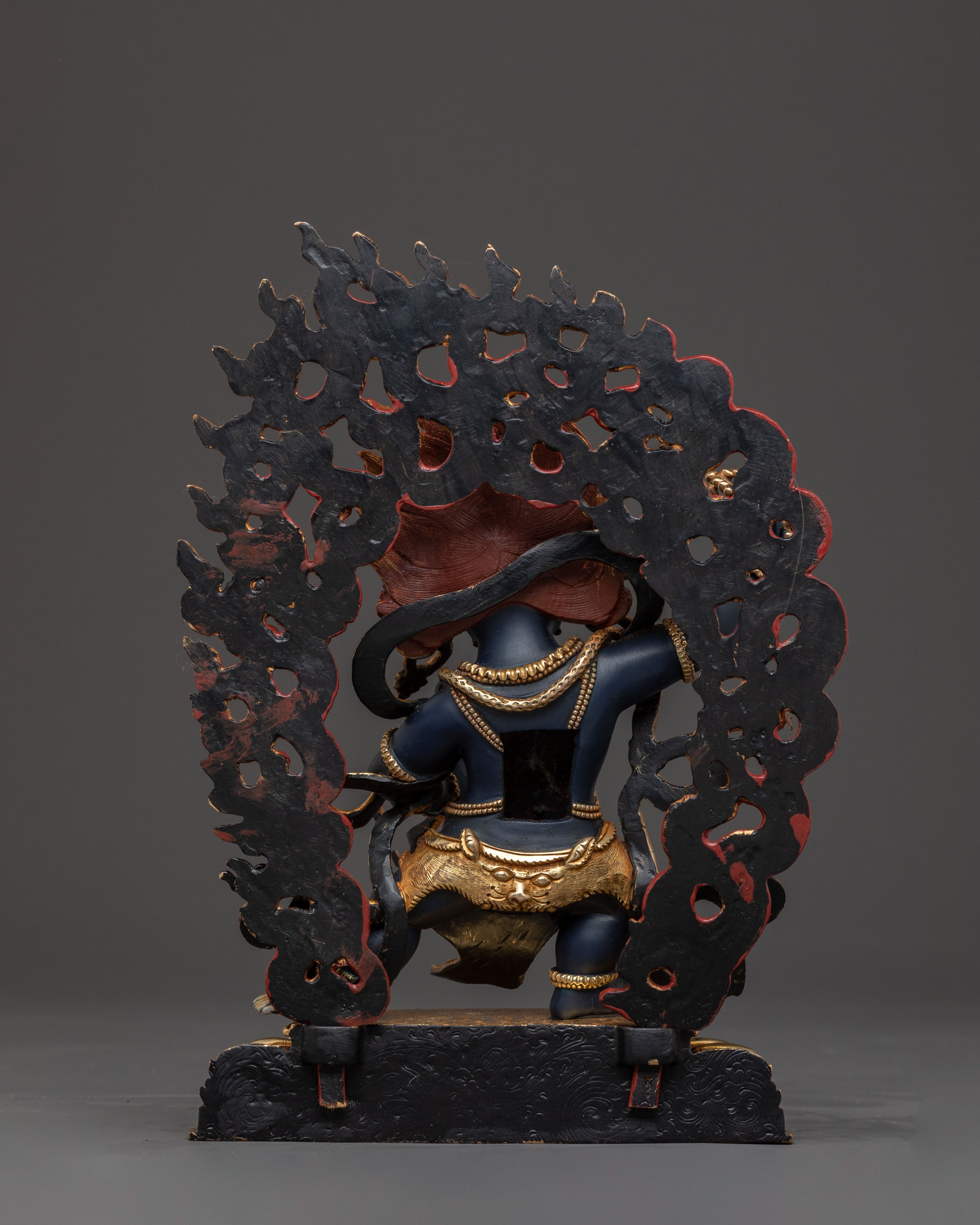 Handcrafted Divine Statue of Vajrapani: Exquisite Copper Protector