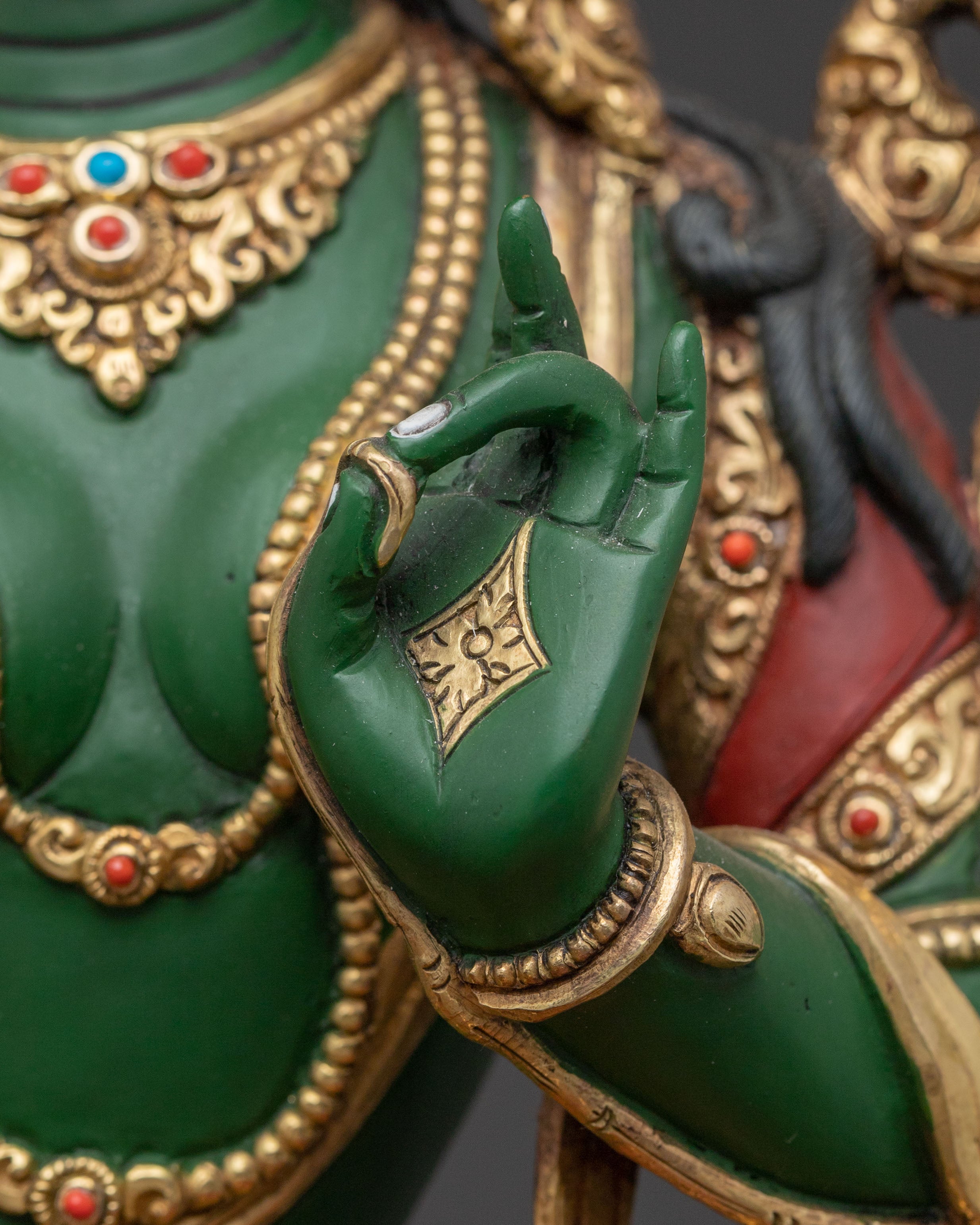Green Tara Statue Mother of Mercy – Handcrafted in Nepal