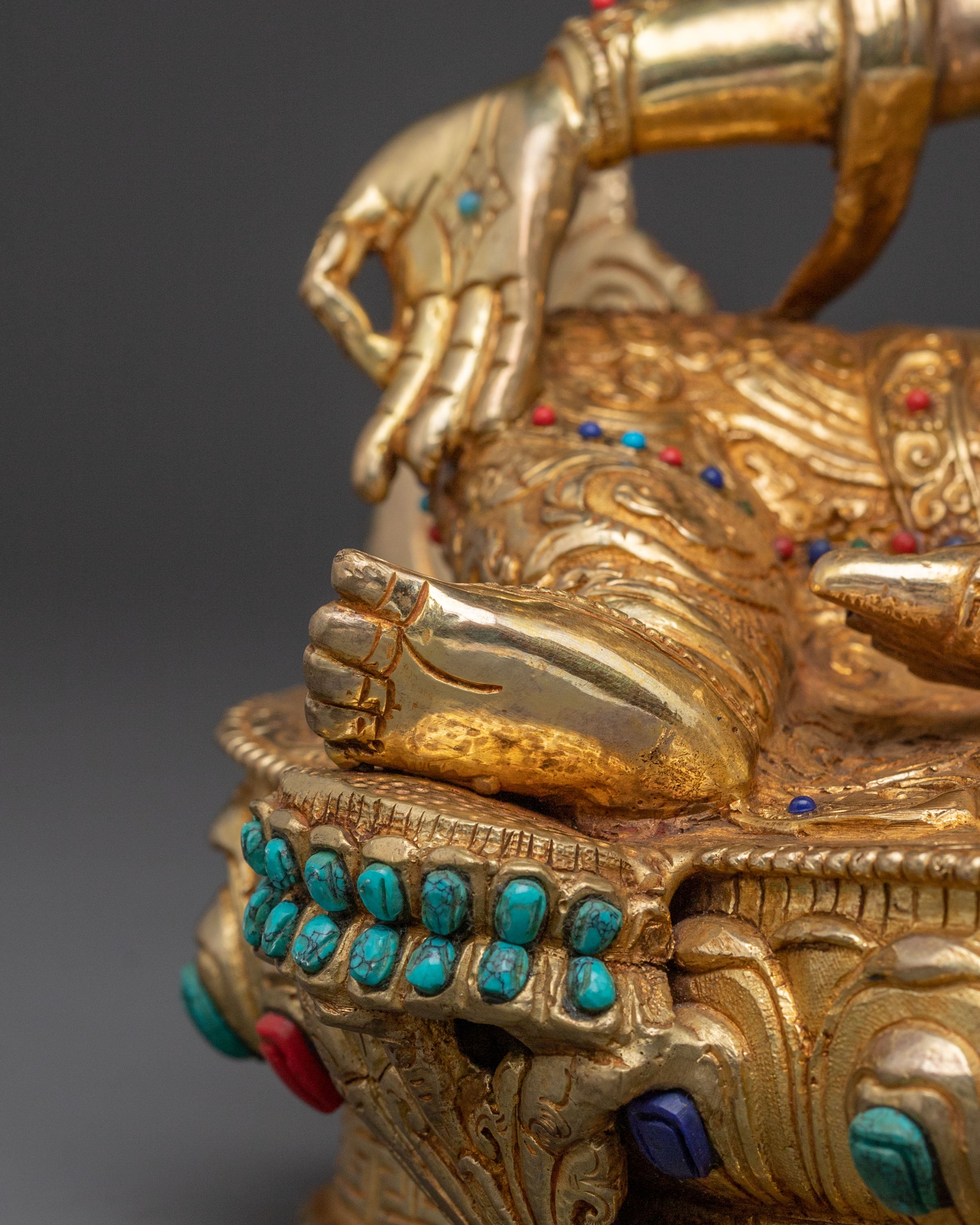 Guardian Green Tara Statue | 24K Gold Glided Alter Decor