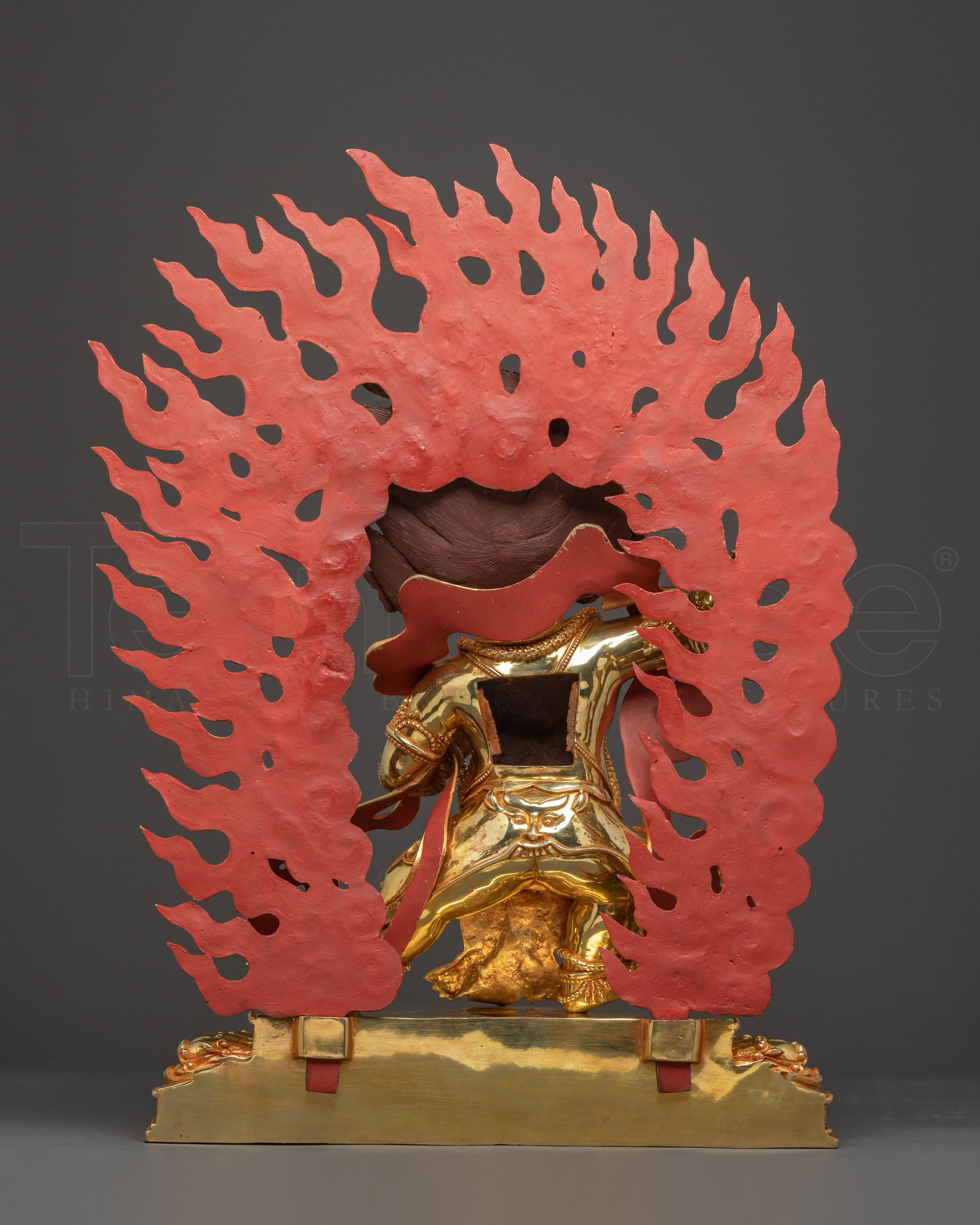 Vajrapani Tibetan Guardian Statue – Gilded Copper Art