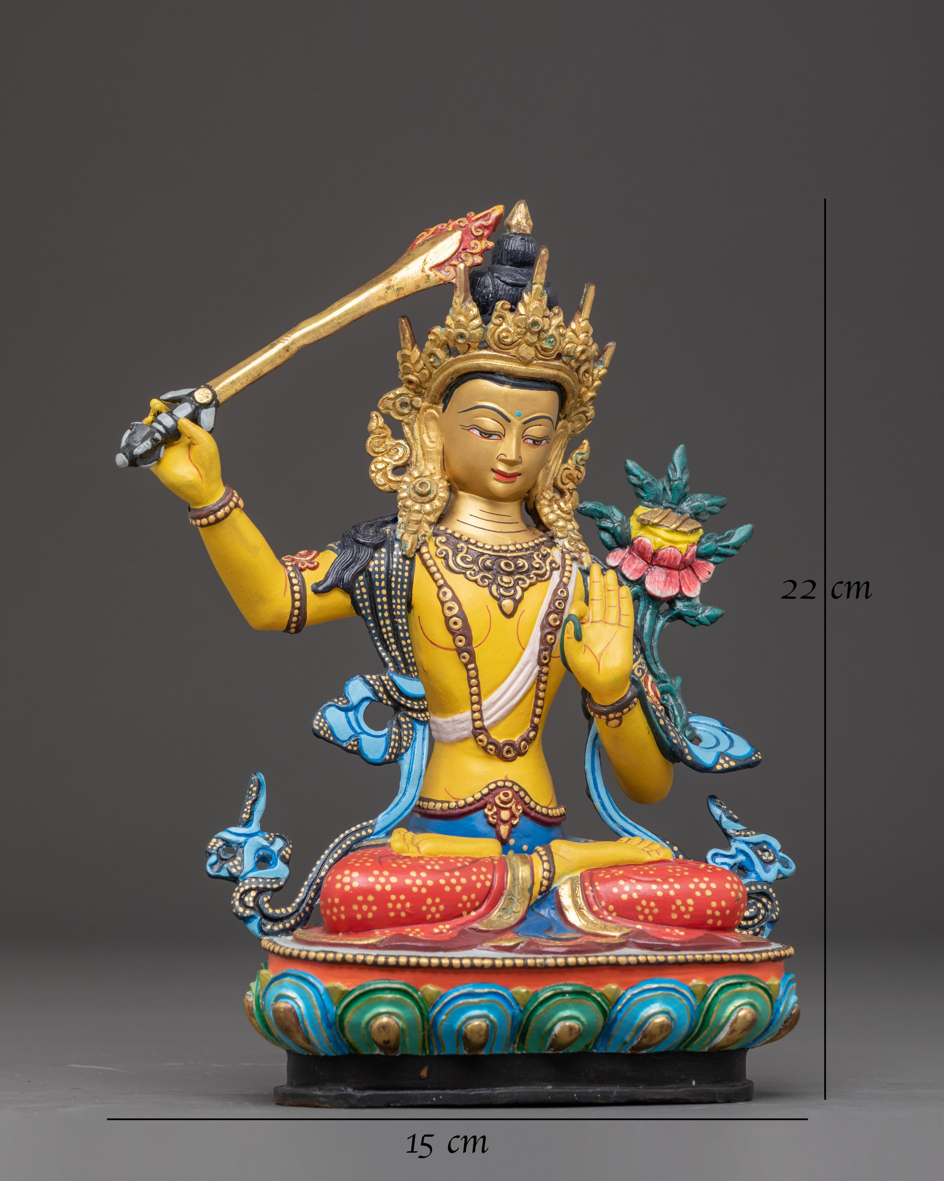 Handmade Statue of Manjushri- The Wisdom Bodhisattva