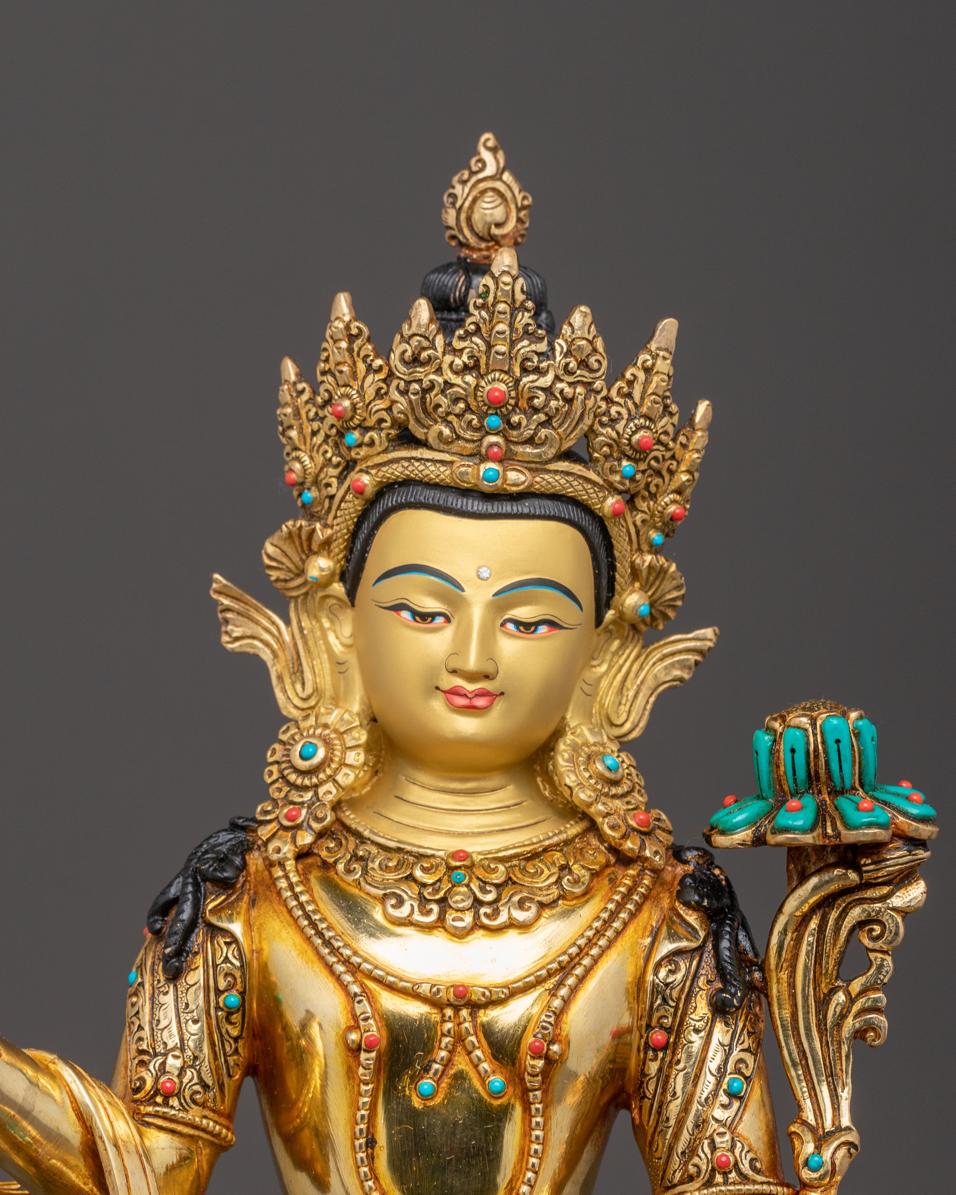 Golden Samantabhadra Buddhist Statue | Symbol of Enlightenment