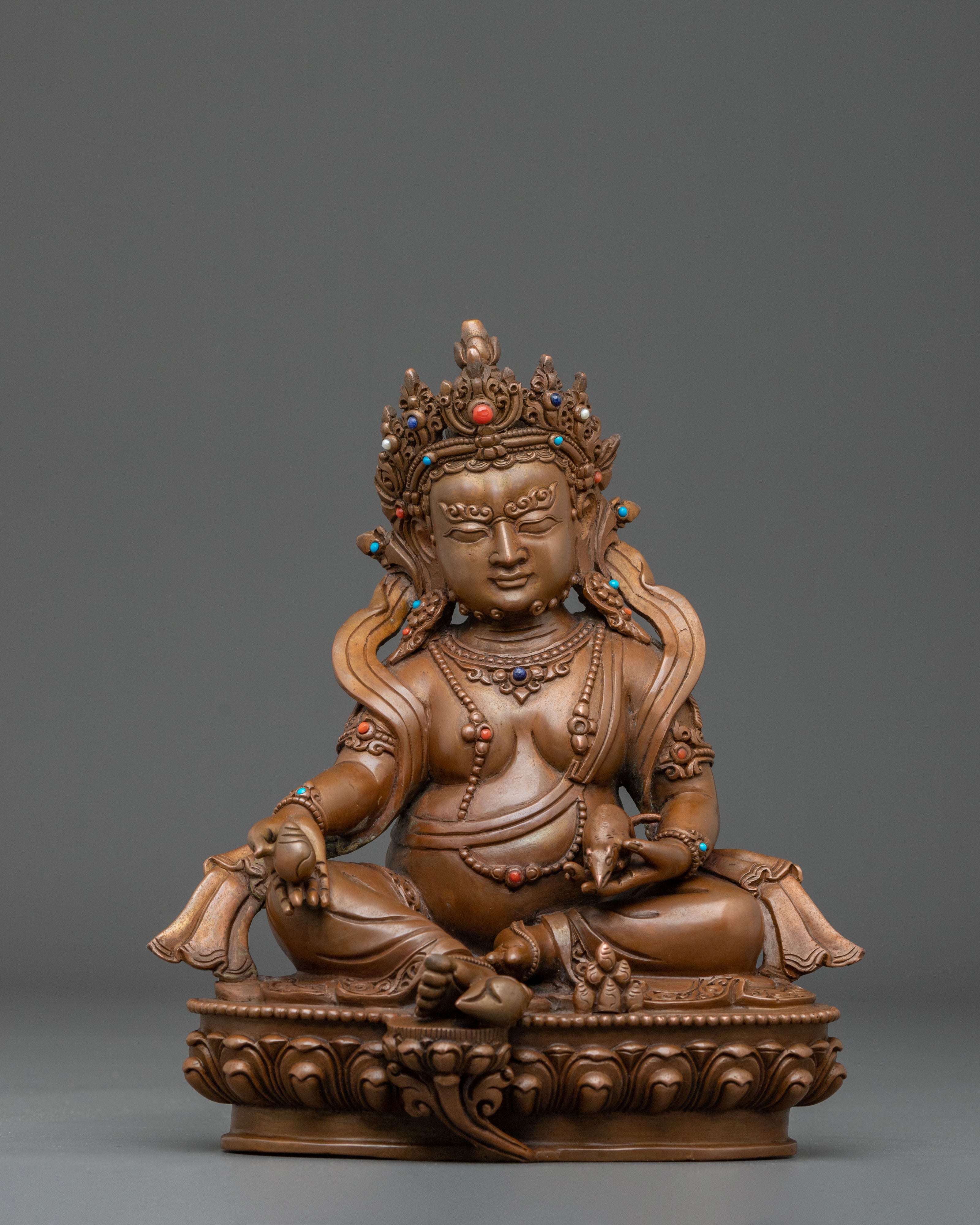 Dzambhala Handmade Sculpture: Deity of Wealth and Prosperity