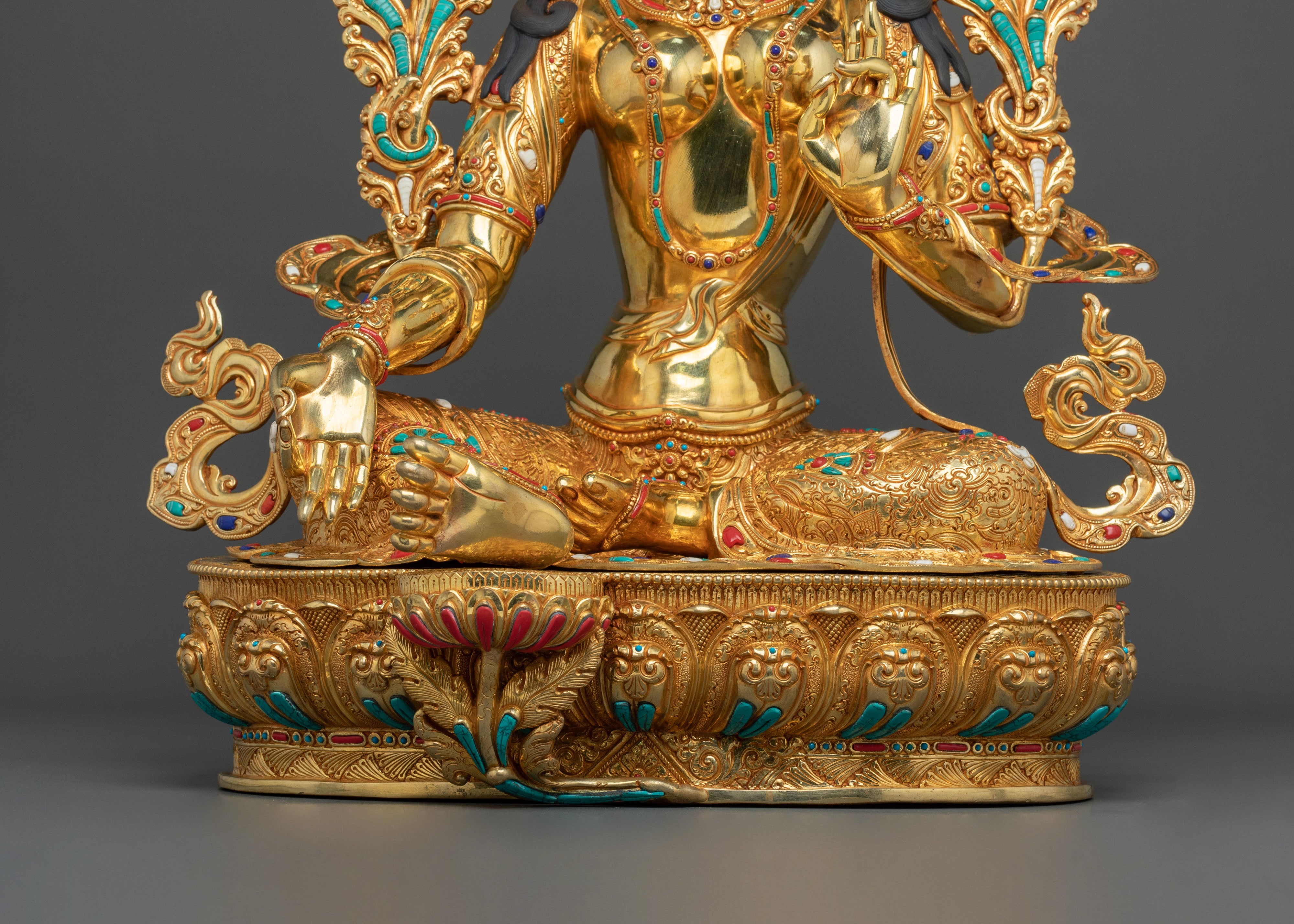 mother of liberation green tara sacred figurine | Compassionate Goddess