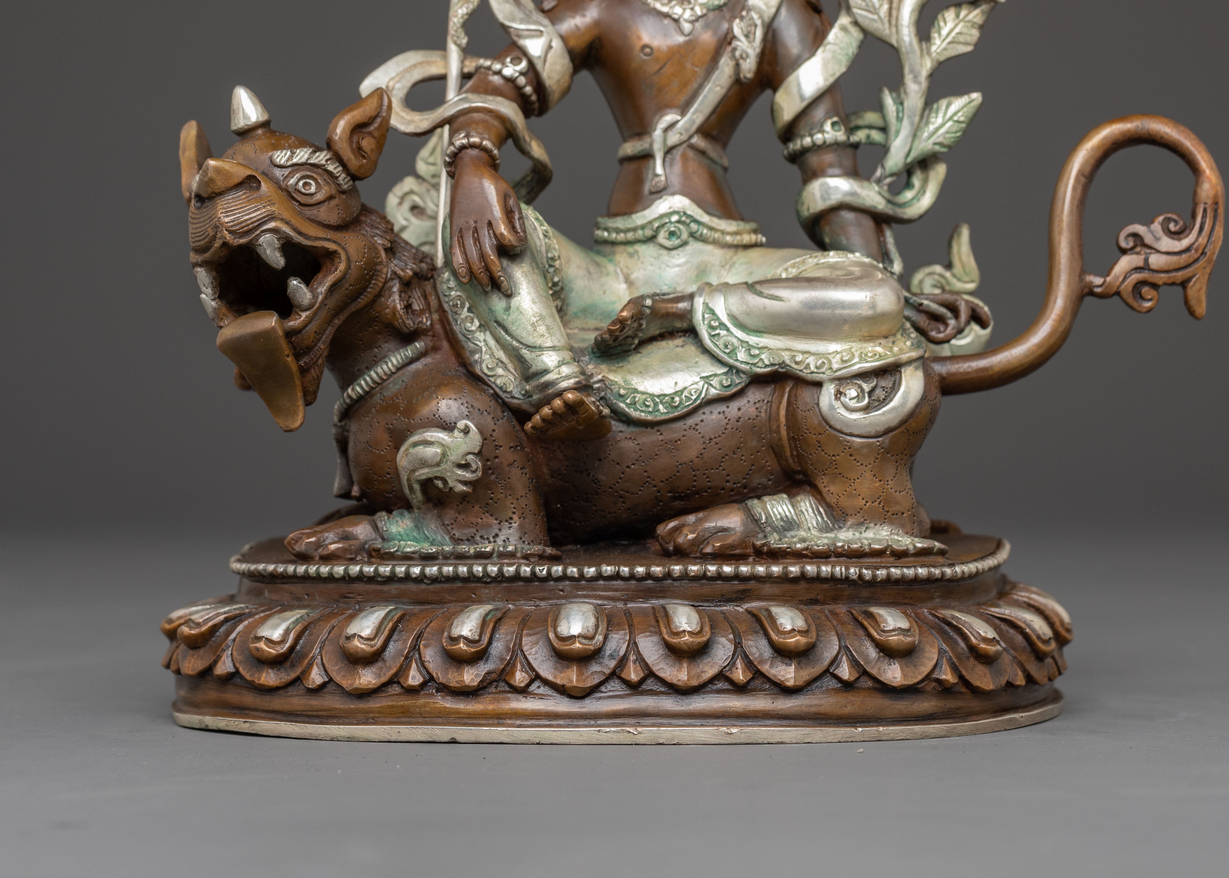 Handcrafted Statue of Simhanada Avalokiteshvara | The Lion's Roar of Compassion
