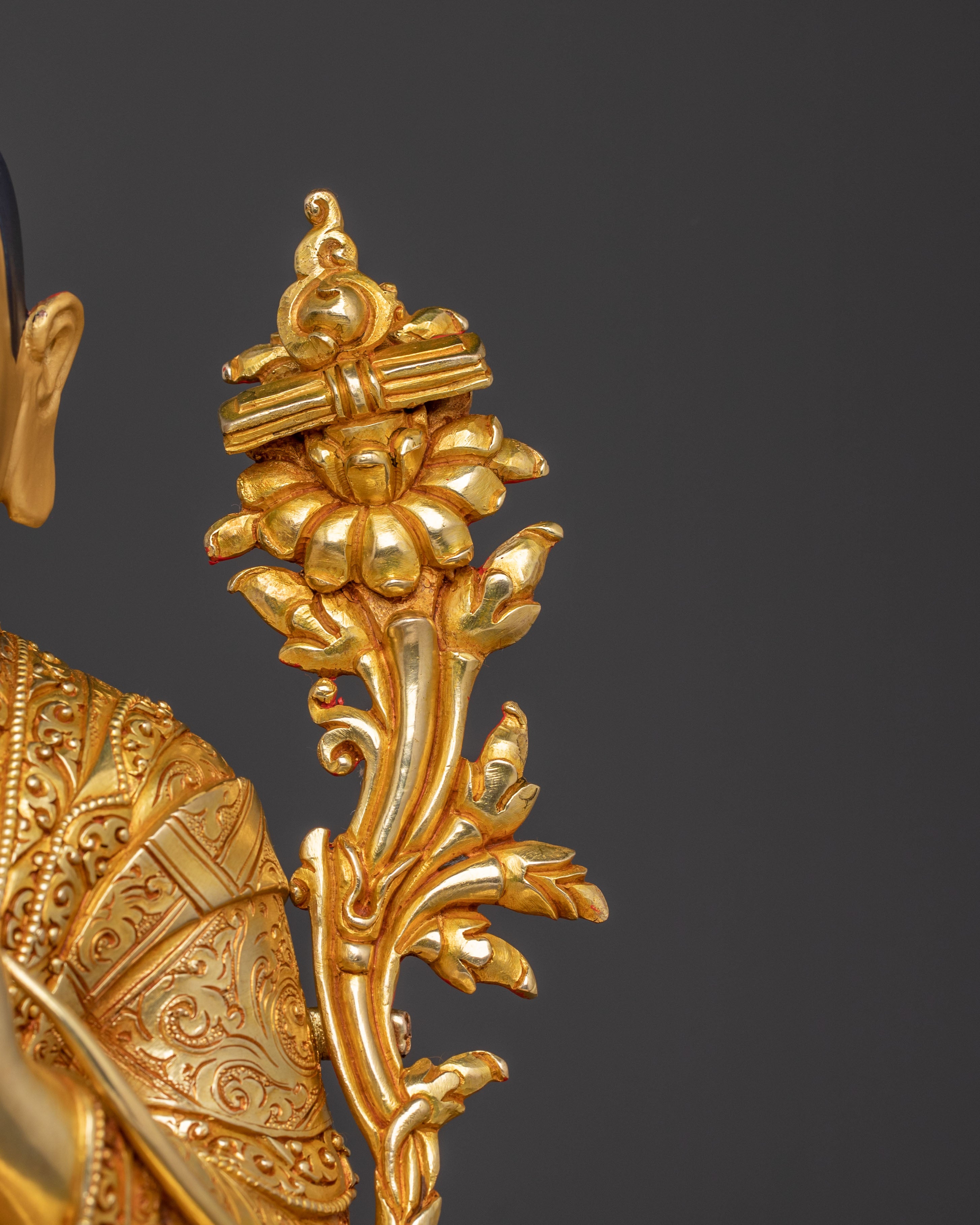 Buddhist Master Je Tsongkhapa Statue | Premium Gilded Copper