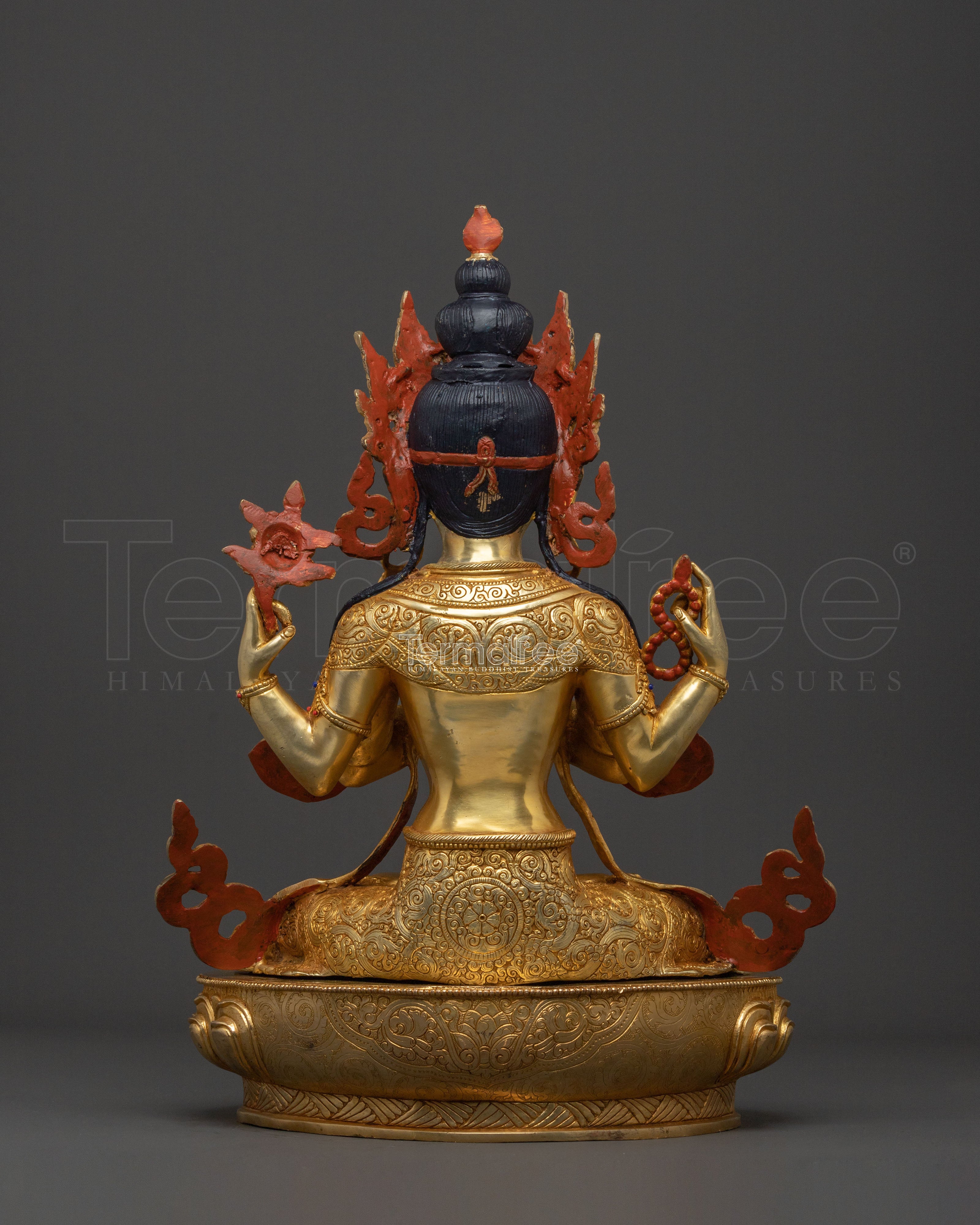 Chenrezig Serene Temple Statue | Meditation & Altar Decor