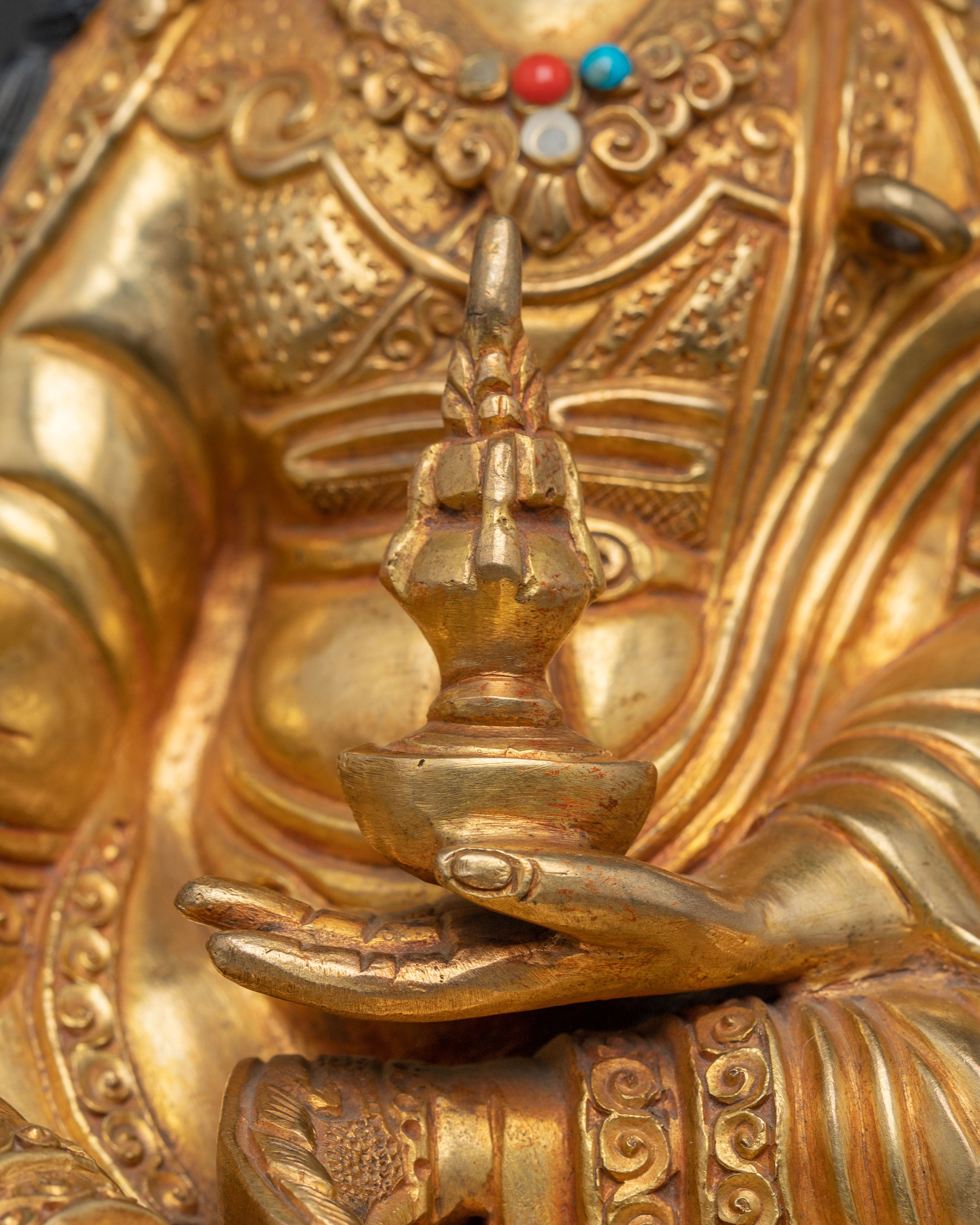 Golden Statue of Master Padmasambhava | Home Decor
