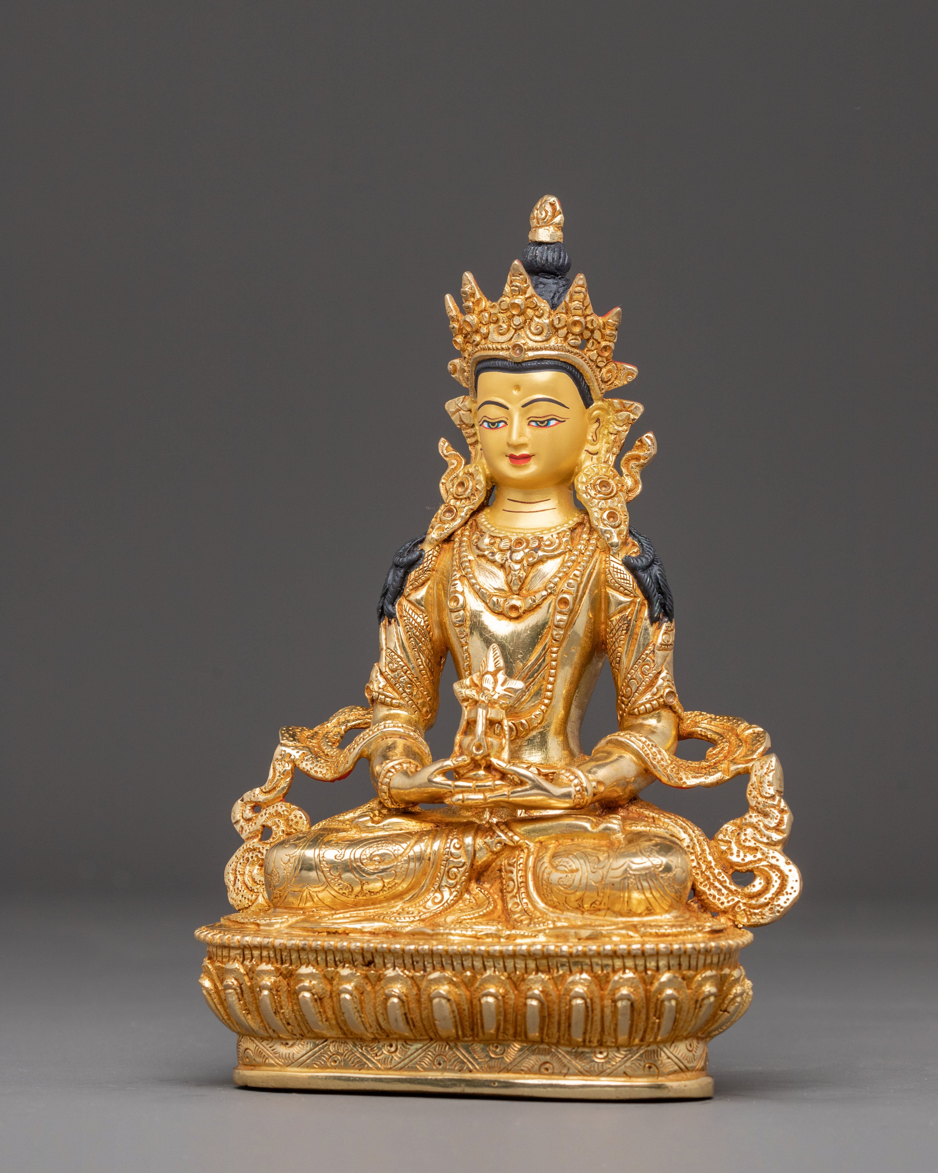 Amitayus Copper Statue Symbolizing Longevity | Handmade in Nepal