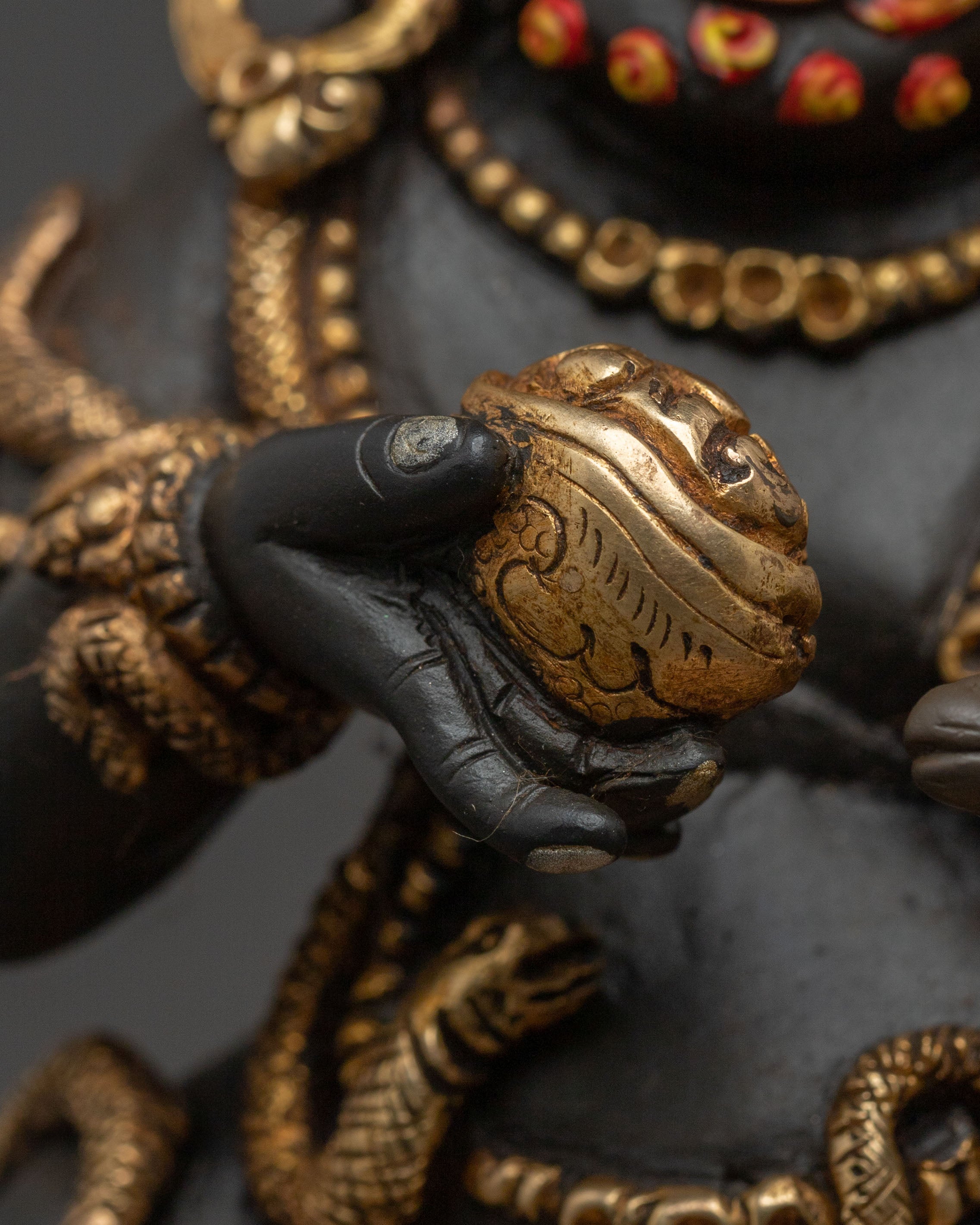 Black Dzambhala Statue | Sacred Wealth Deity
