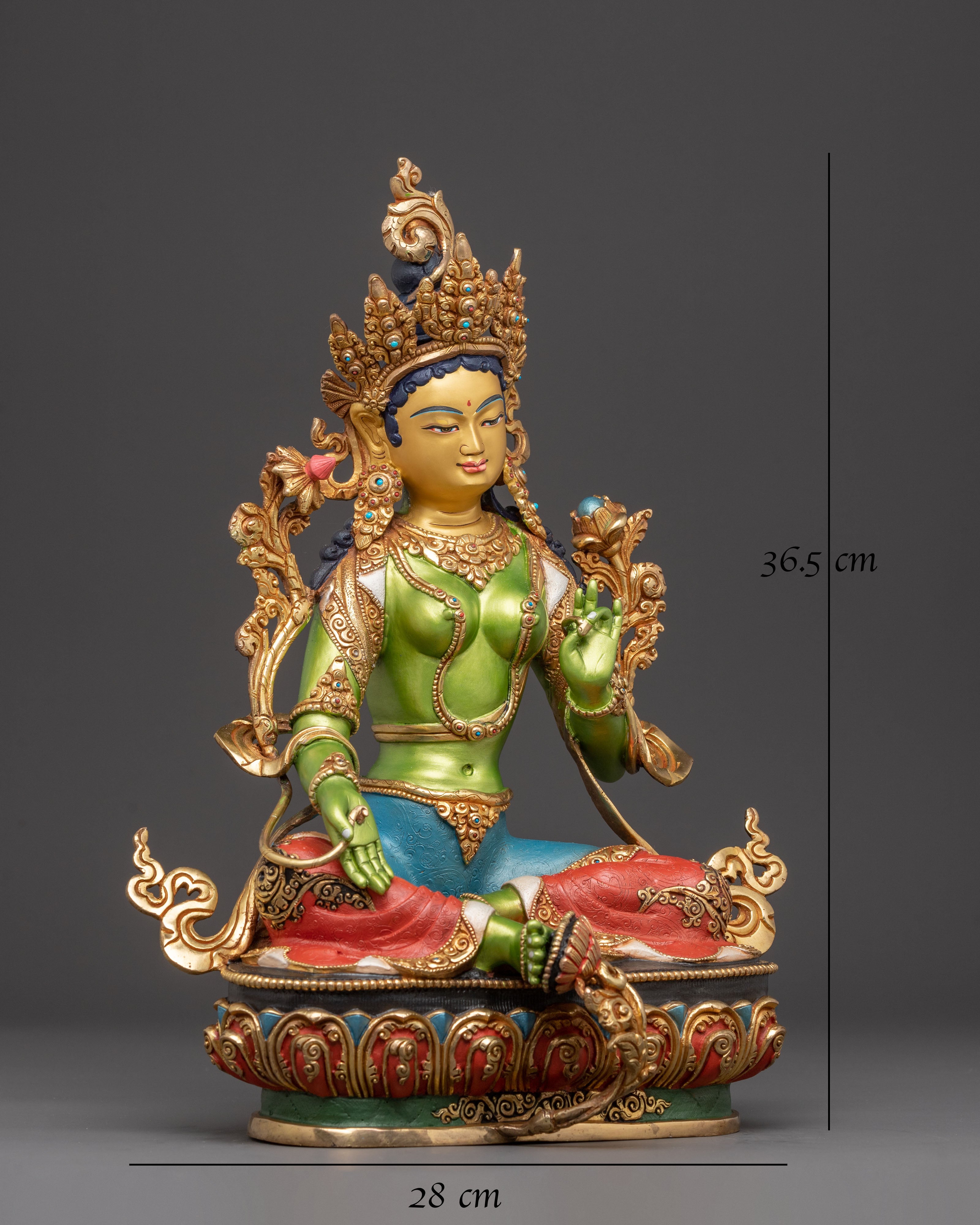 Sacred Statue of Mother Green Tara | Compassionate Protector
