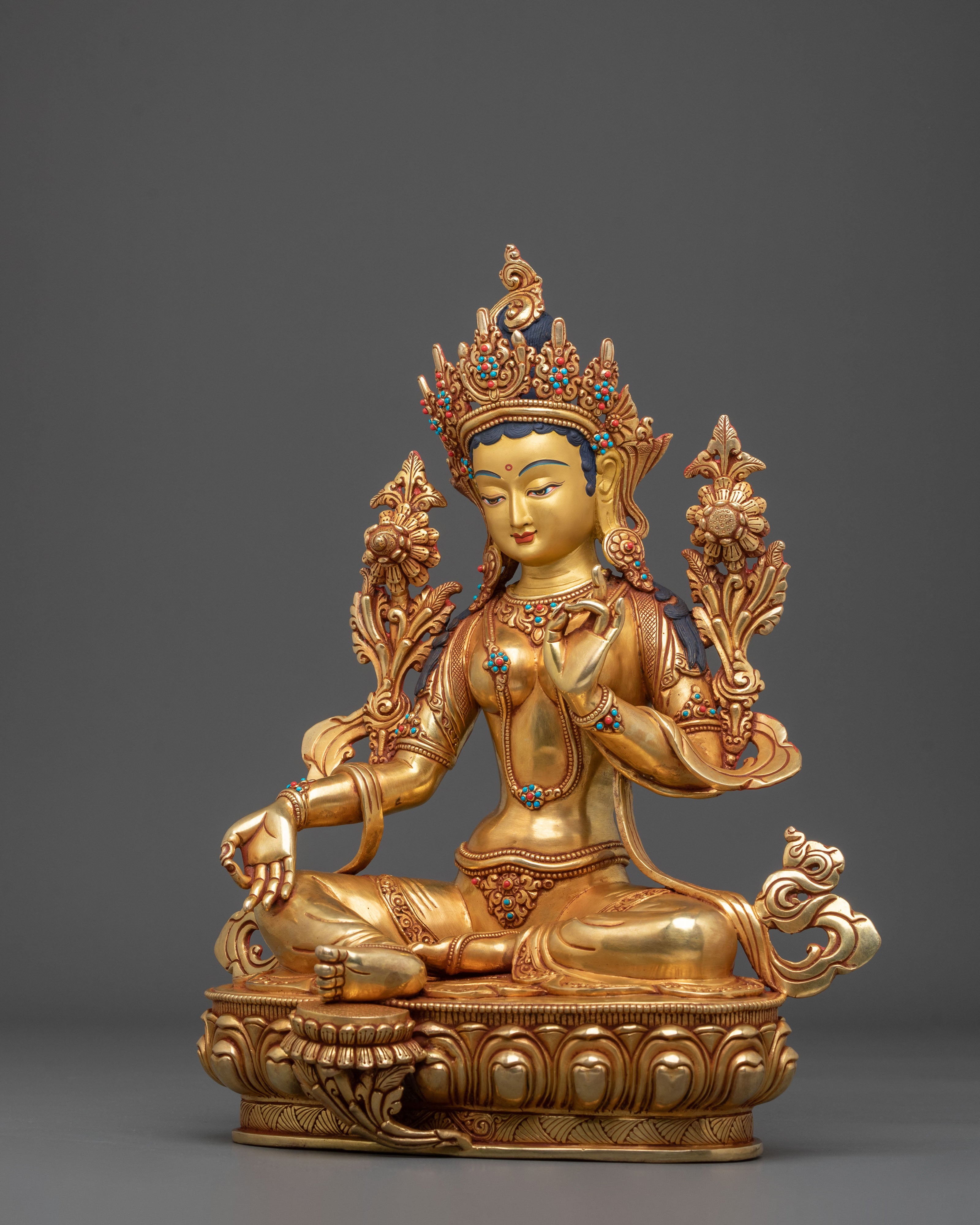 Green Tara Statue: Embodiment of Compassionate Action