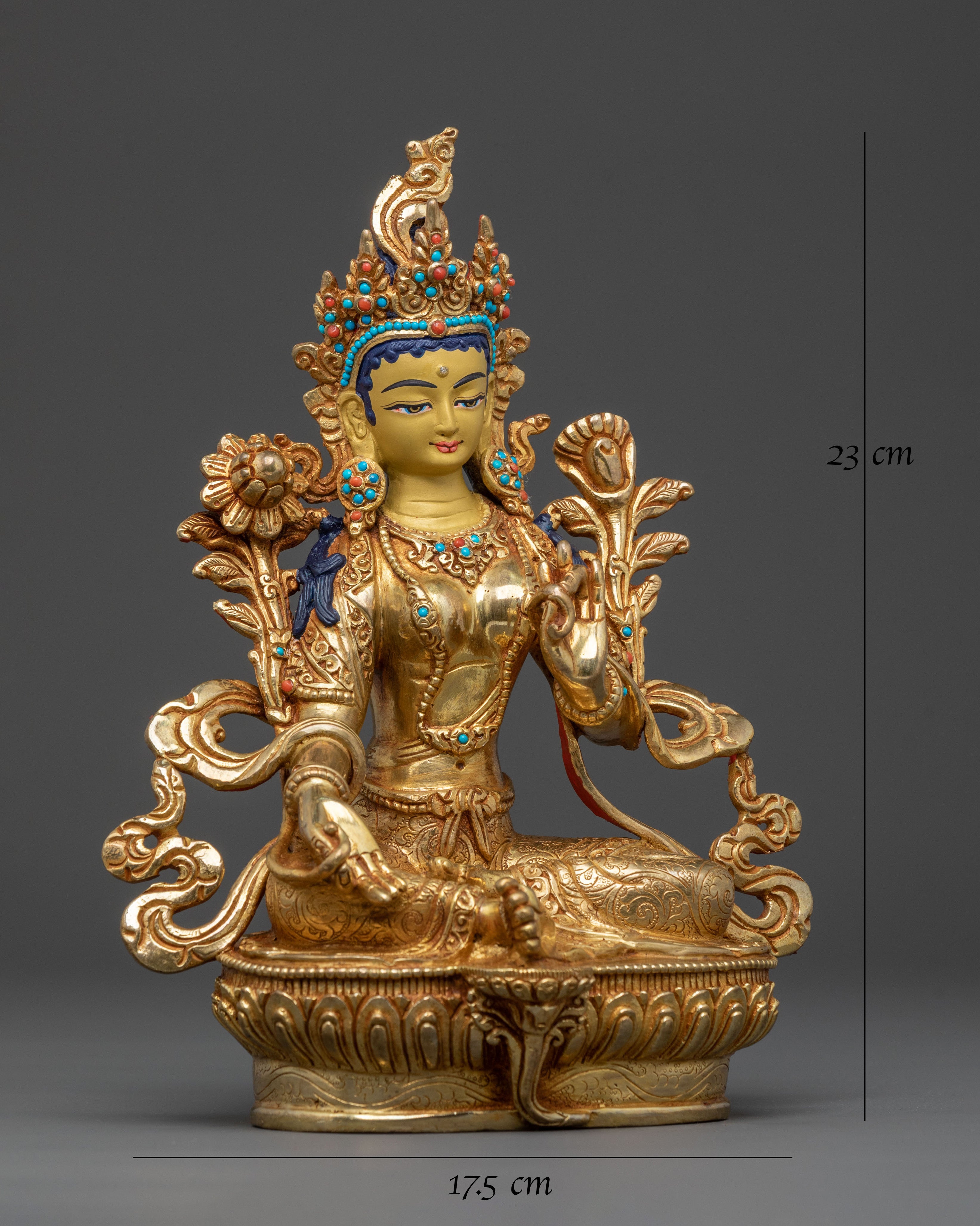 Handcrafted Green Tara Statue of Liberation | Home Decor