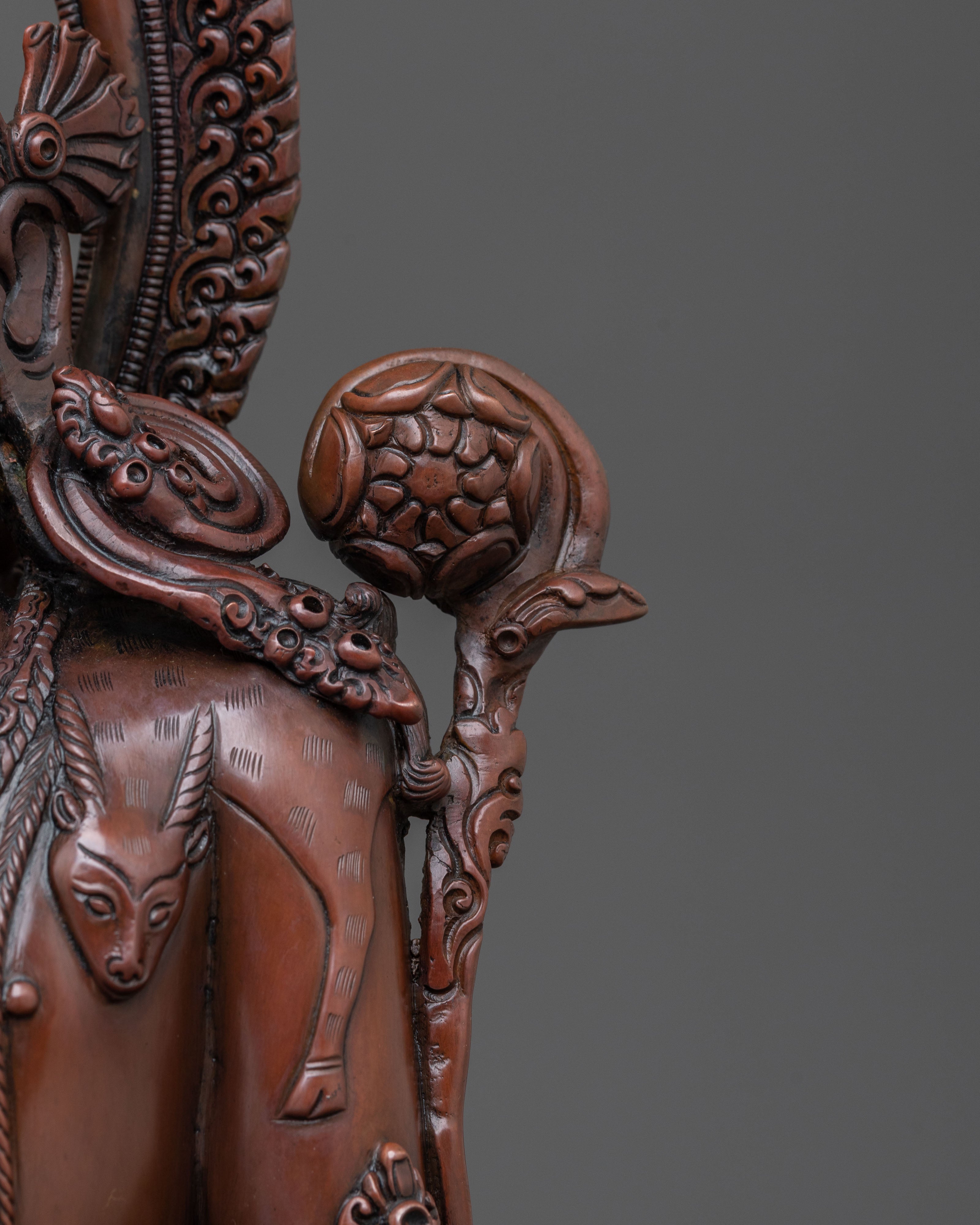 Statue of Eternal Savior Lokeshwor – Oxidized Copper