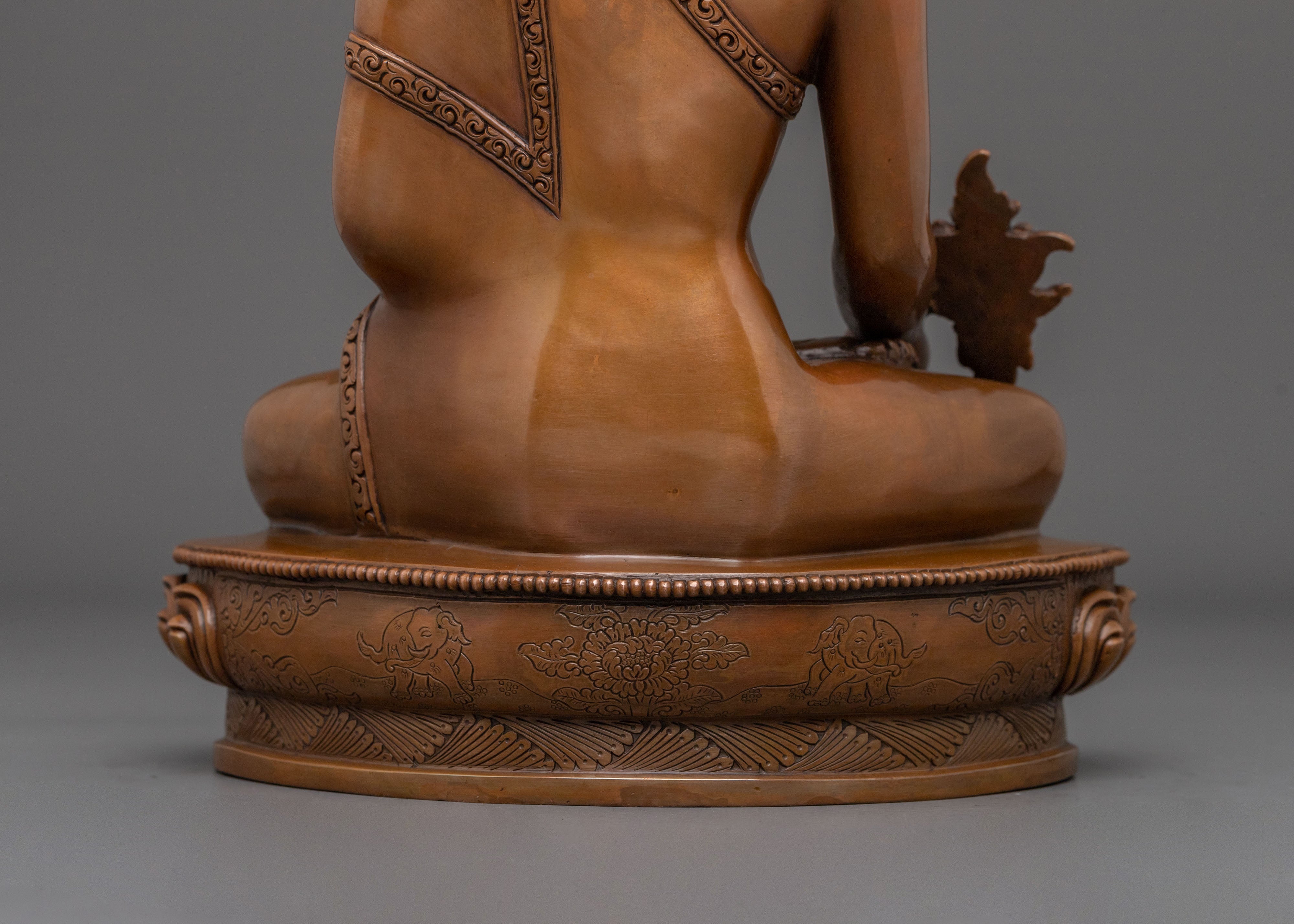 Bhaisajyaguru Divine Statue | Oxidized Copper Figurine