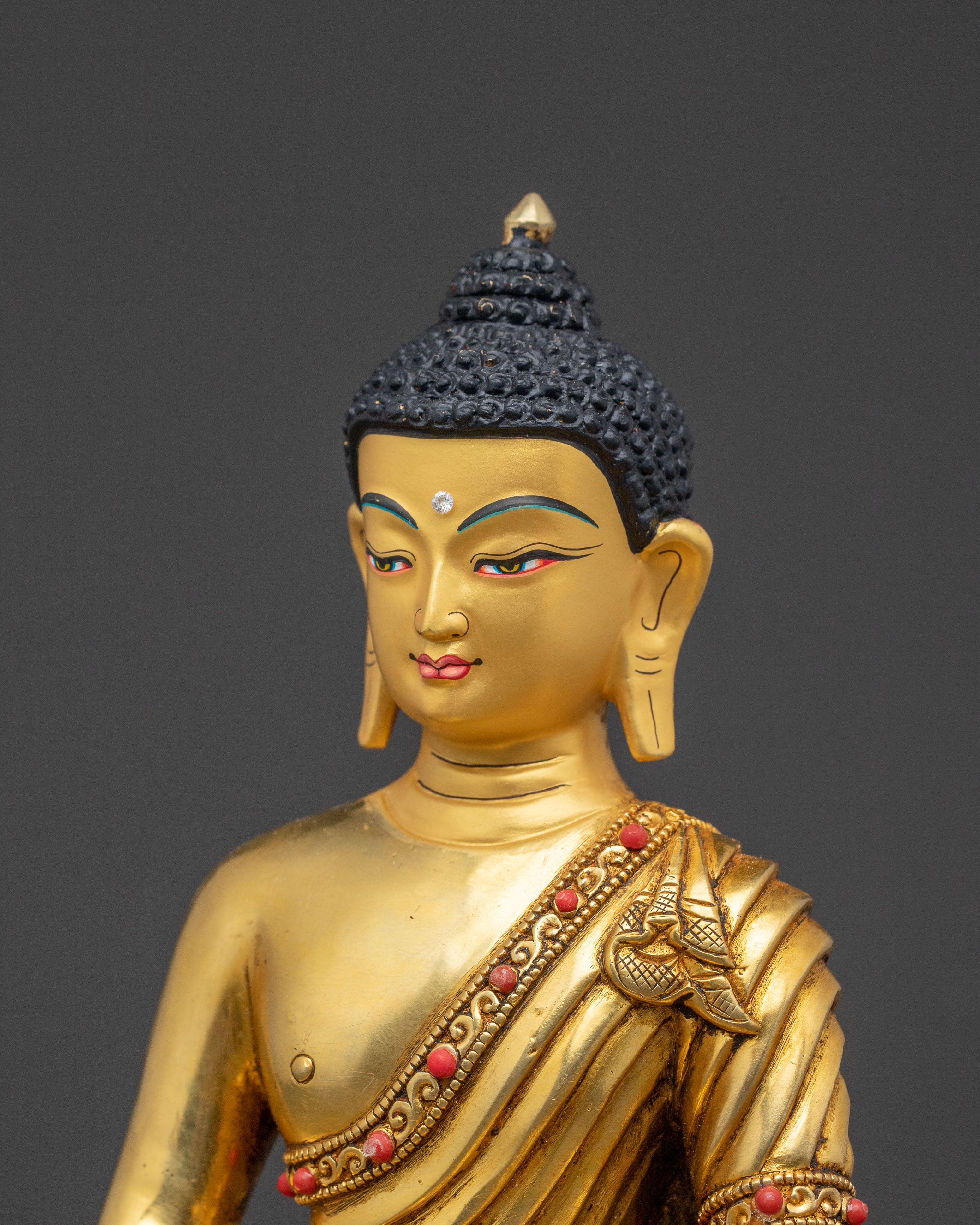 Amitabha Buddha 24K Gold Gilded Sacred Statue