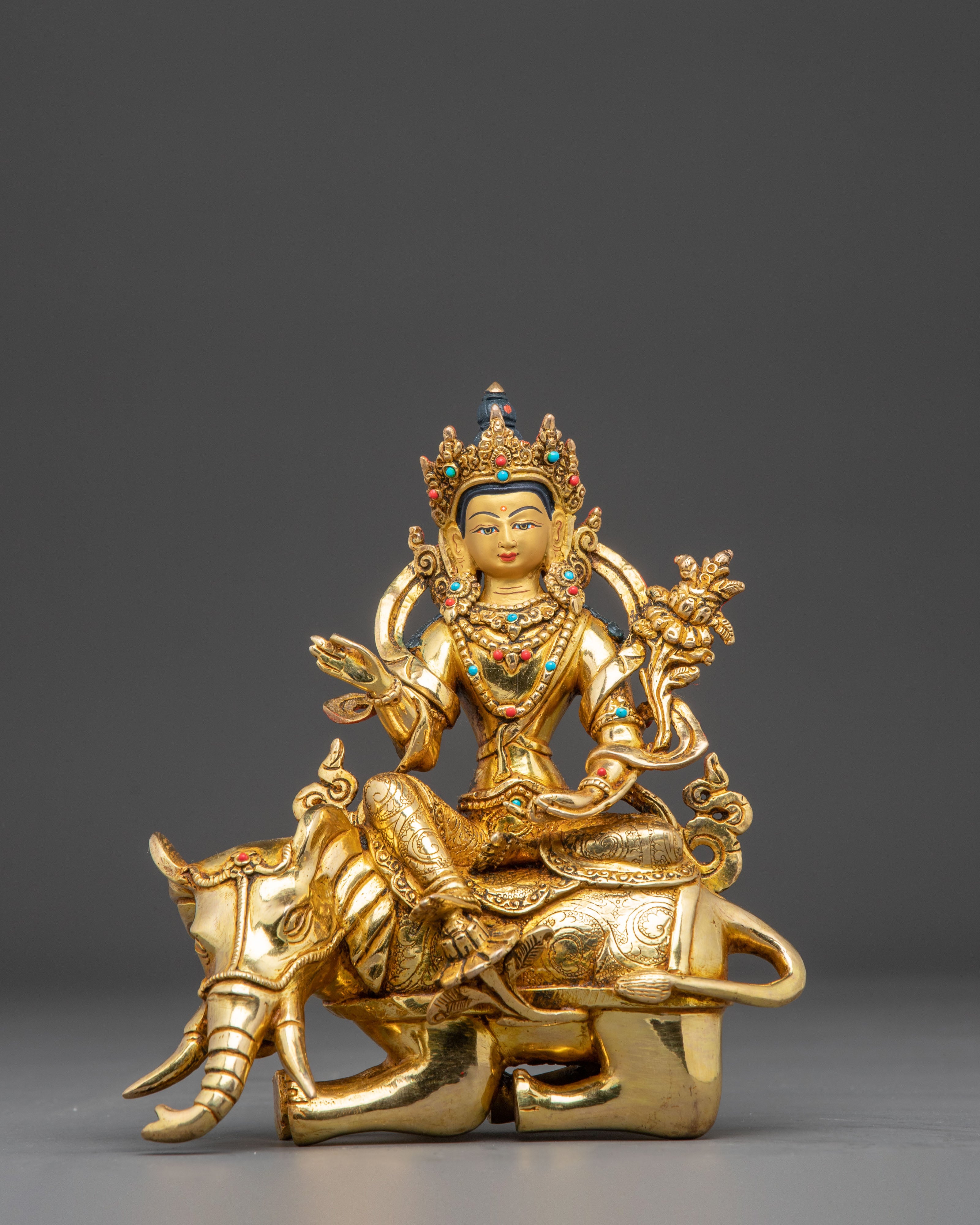 Golden Statue of Samanthabhadra | Dharma Protector