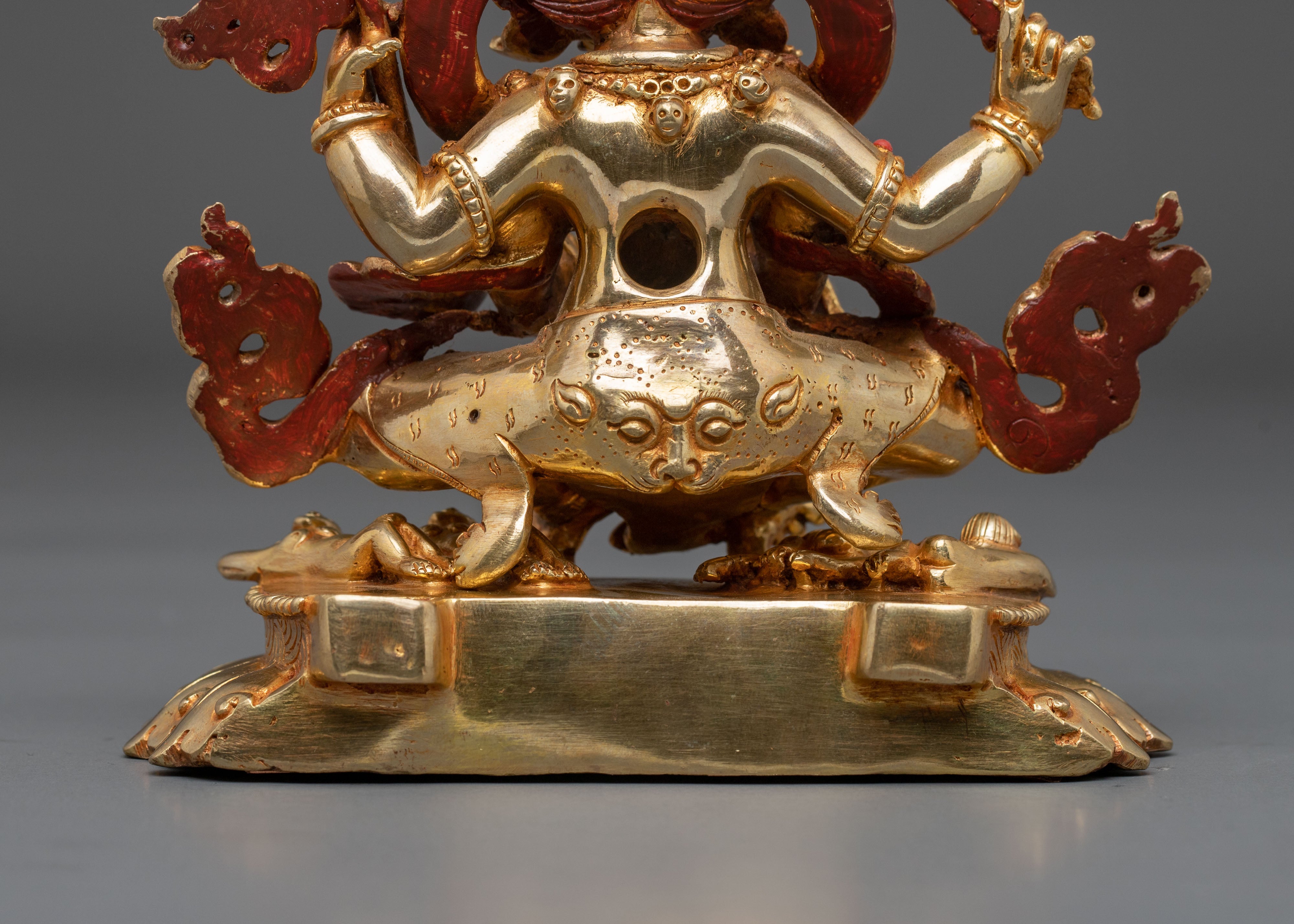 Four-Armed Mahakala Statue: Wrathful Protector of Dharma