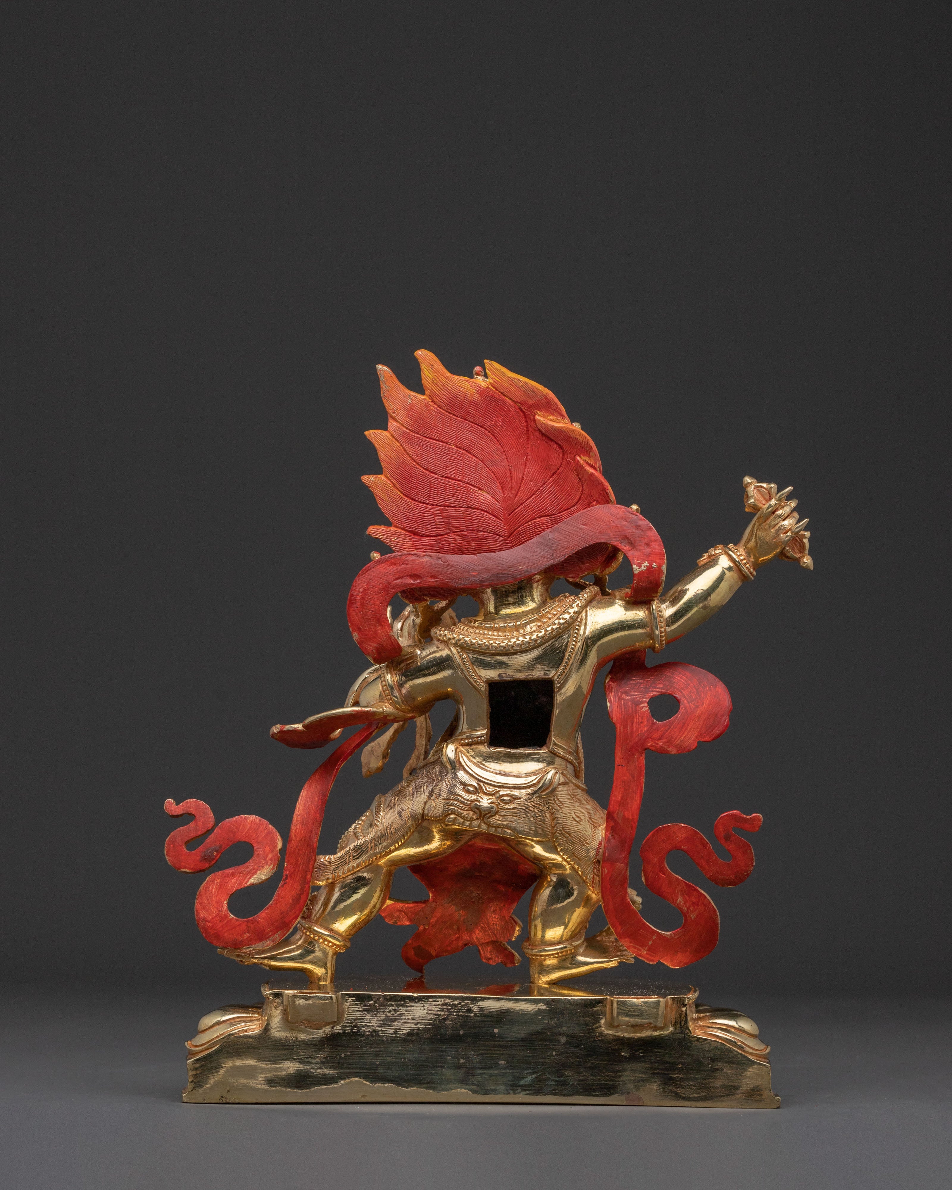 Vajrapani: Hand-Gilded Copper Statue