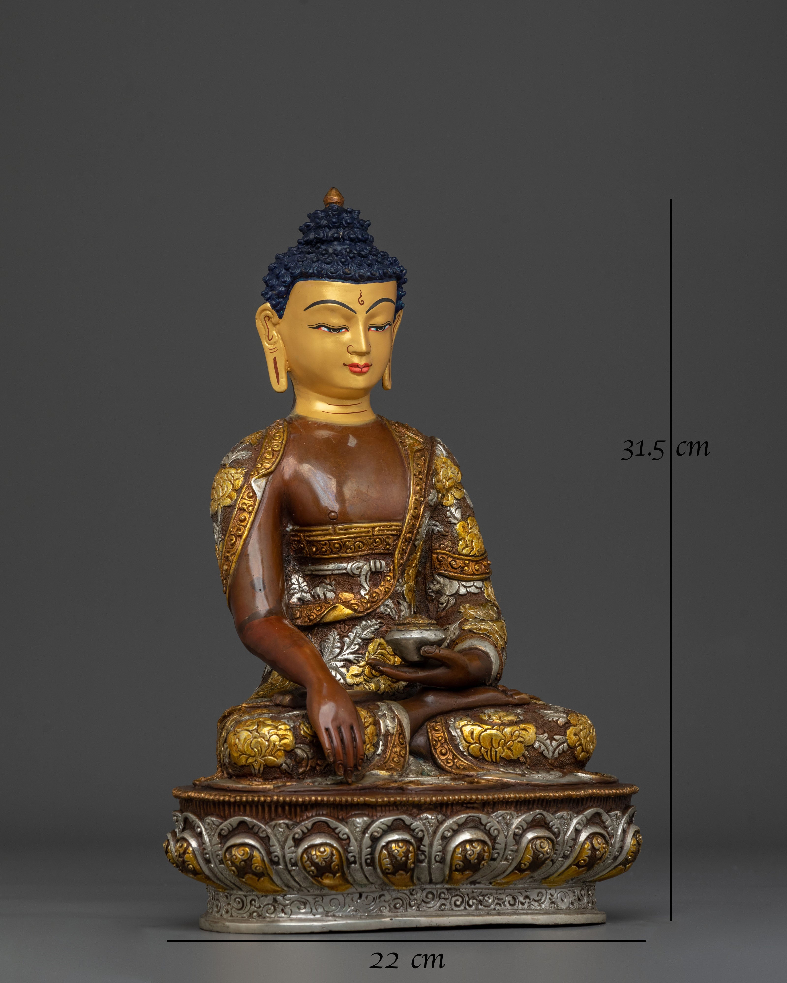 Handcrafted Himalayan Buddha Shakyamuni Statue