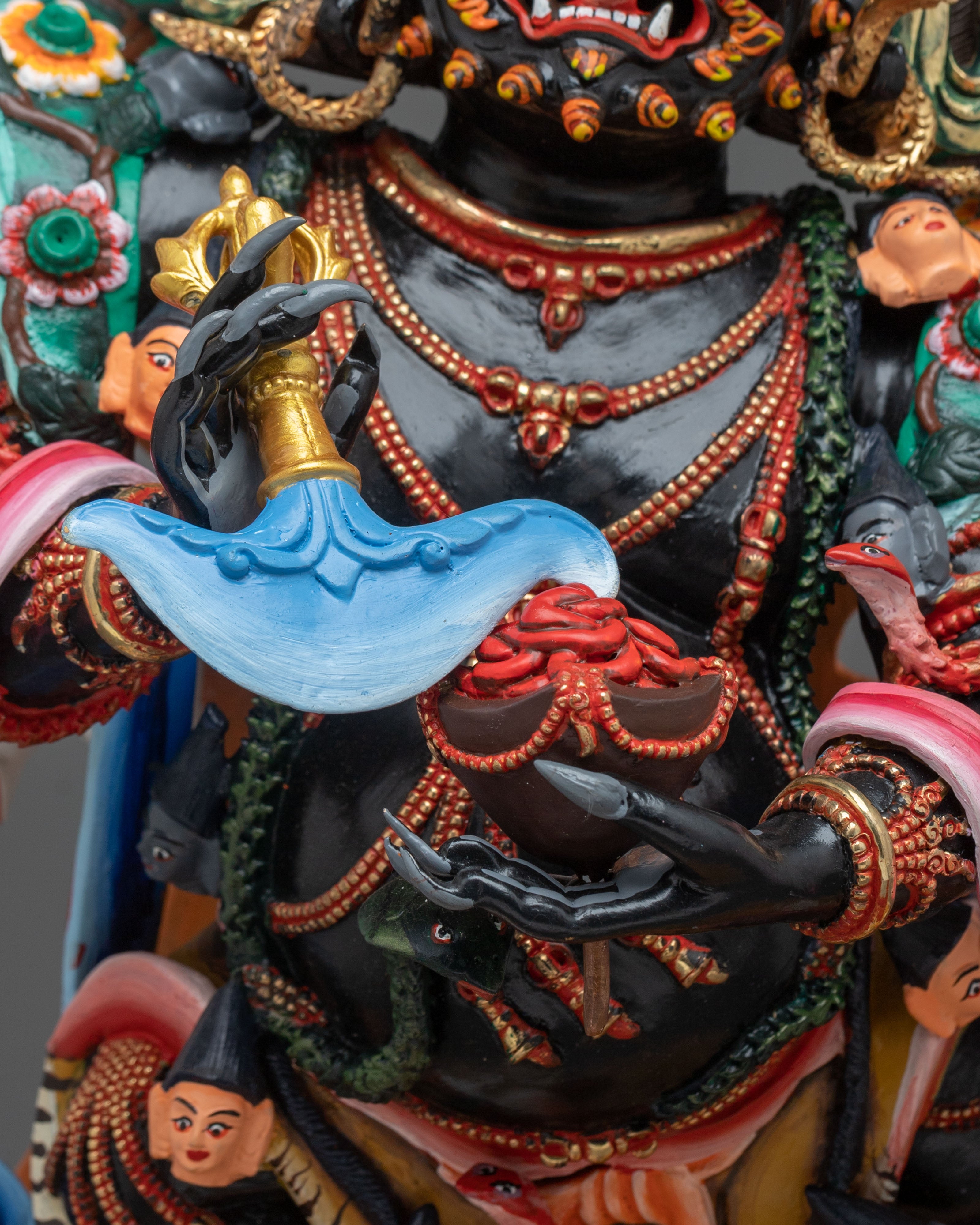 Six-Armed Mahakala Statue | Protector's Majestic Form