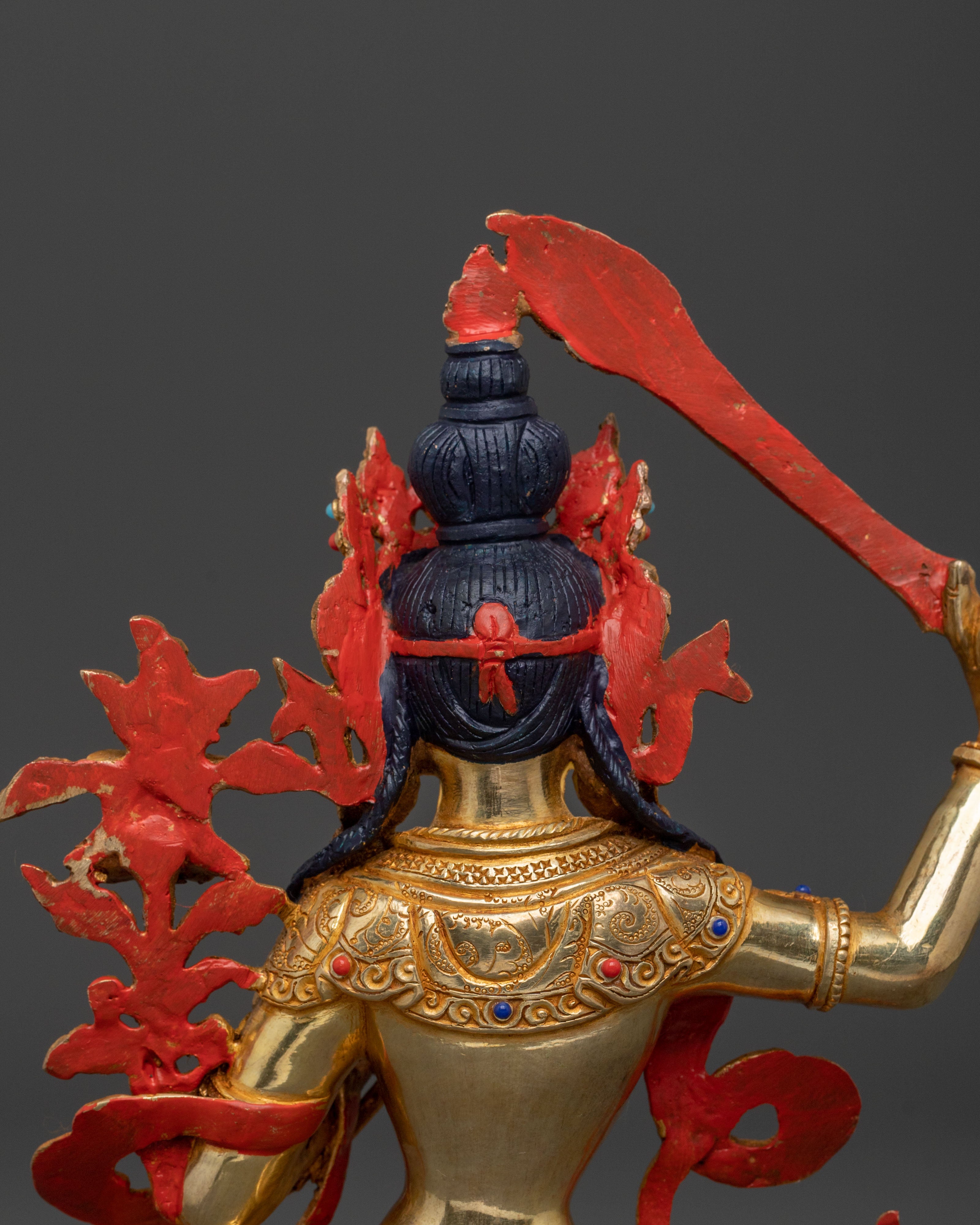 Manjushri Golden Sculpture | Bodhisattva of Wisdom