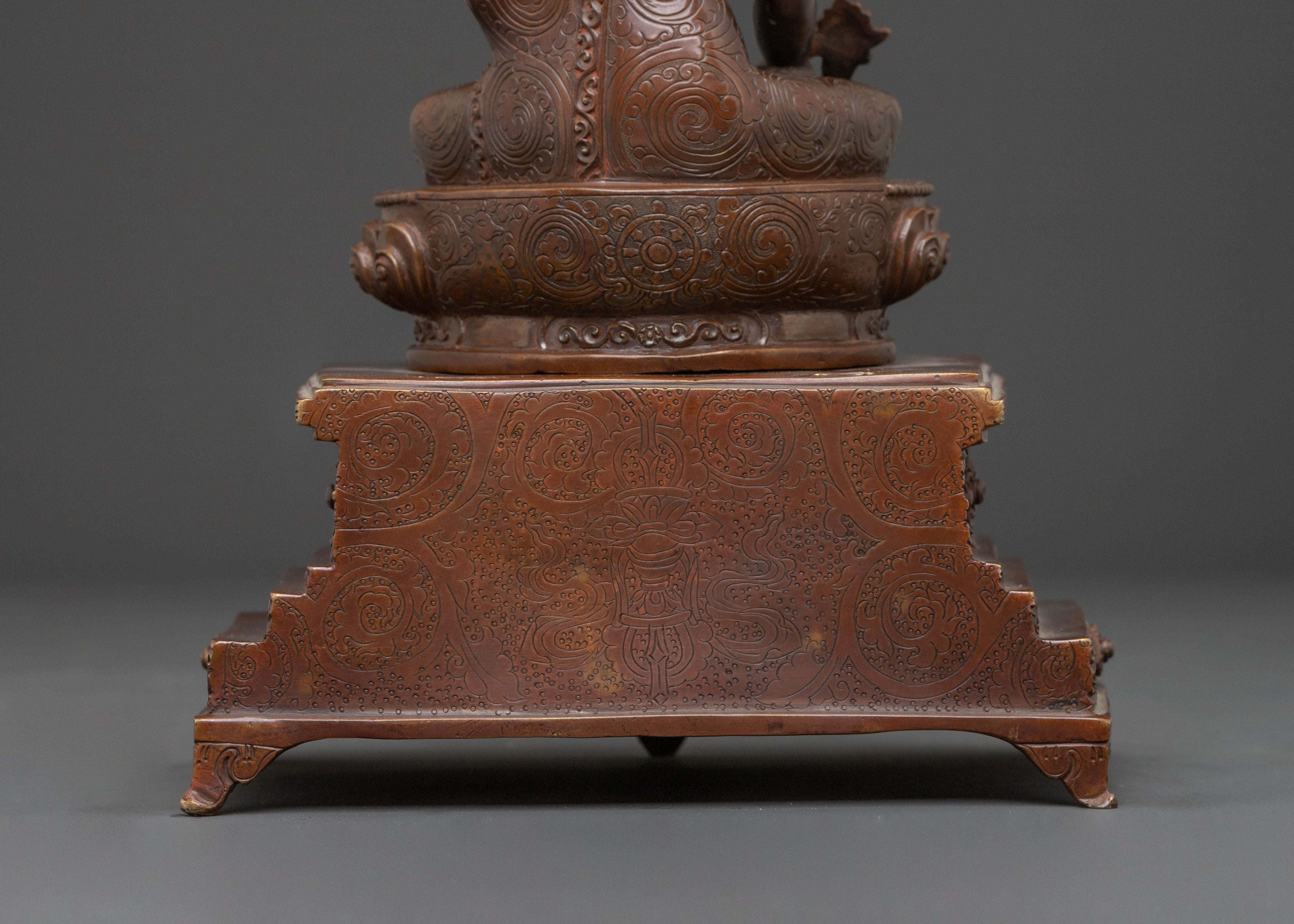 Sangye Menla Spiritual Figure | Oxidized Copper Body