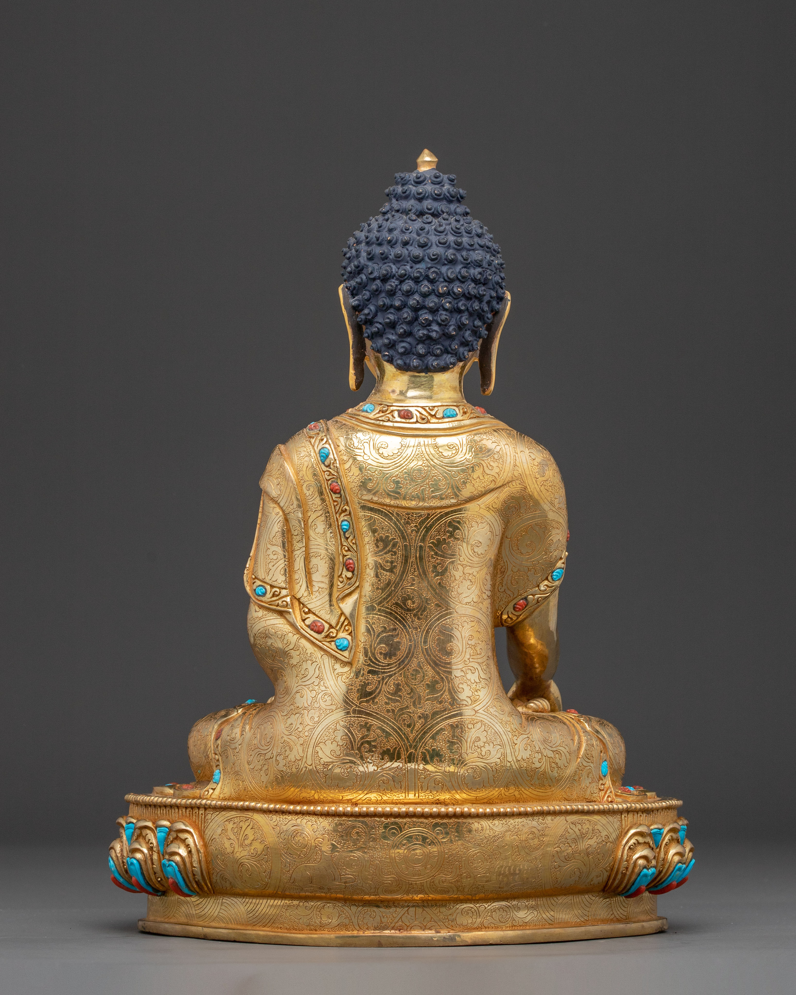Dharma Guru Shakyamuni Golden Sacred Statue