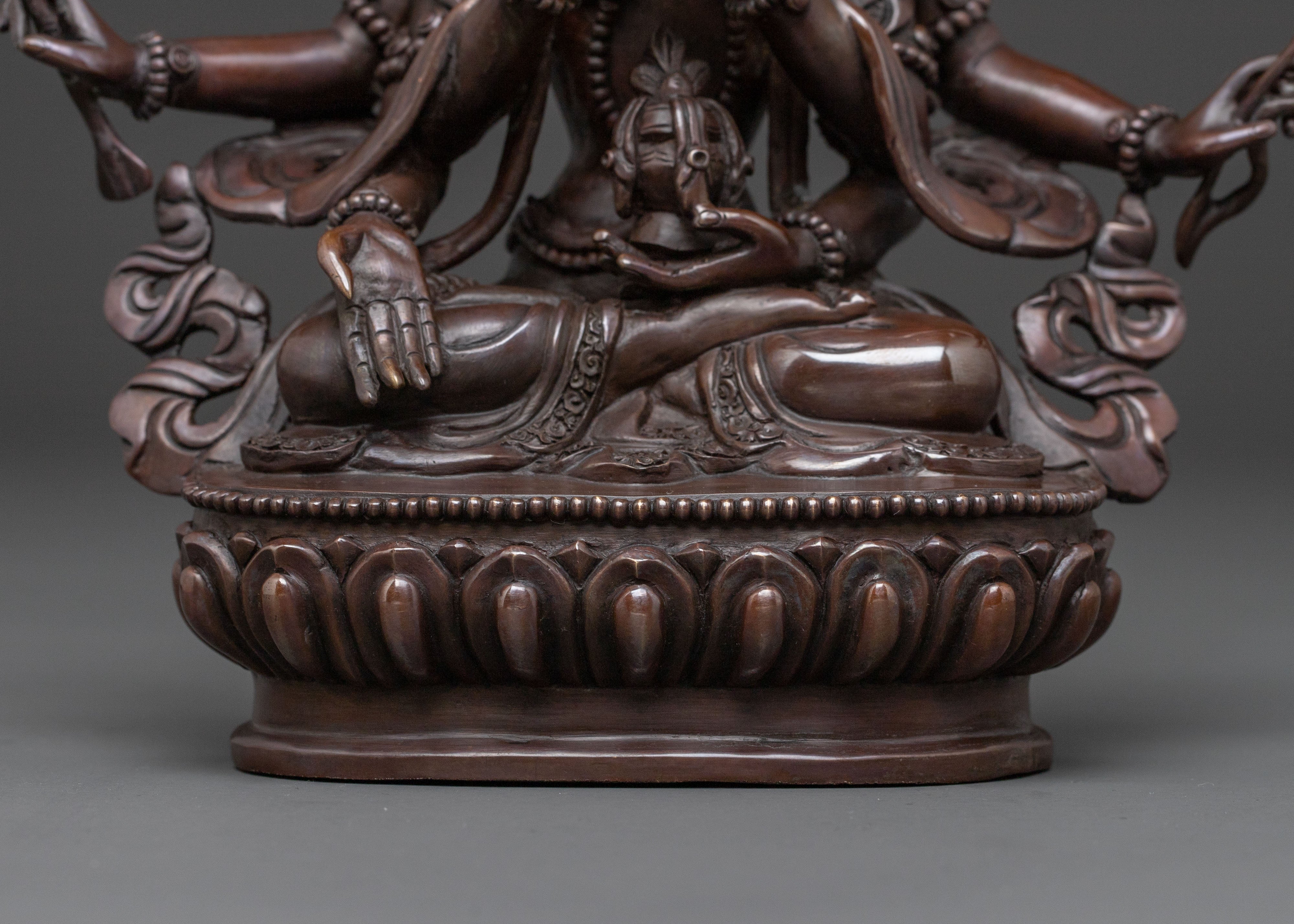 Nagyalma Handcrafted Copper Statue – Deity of longevity