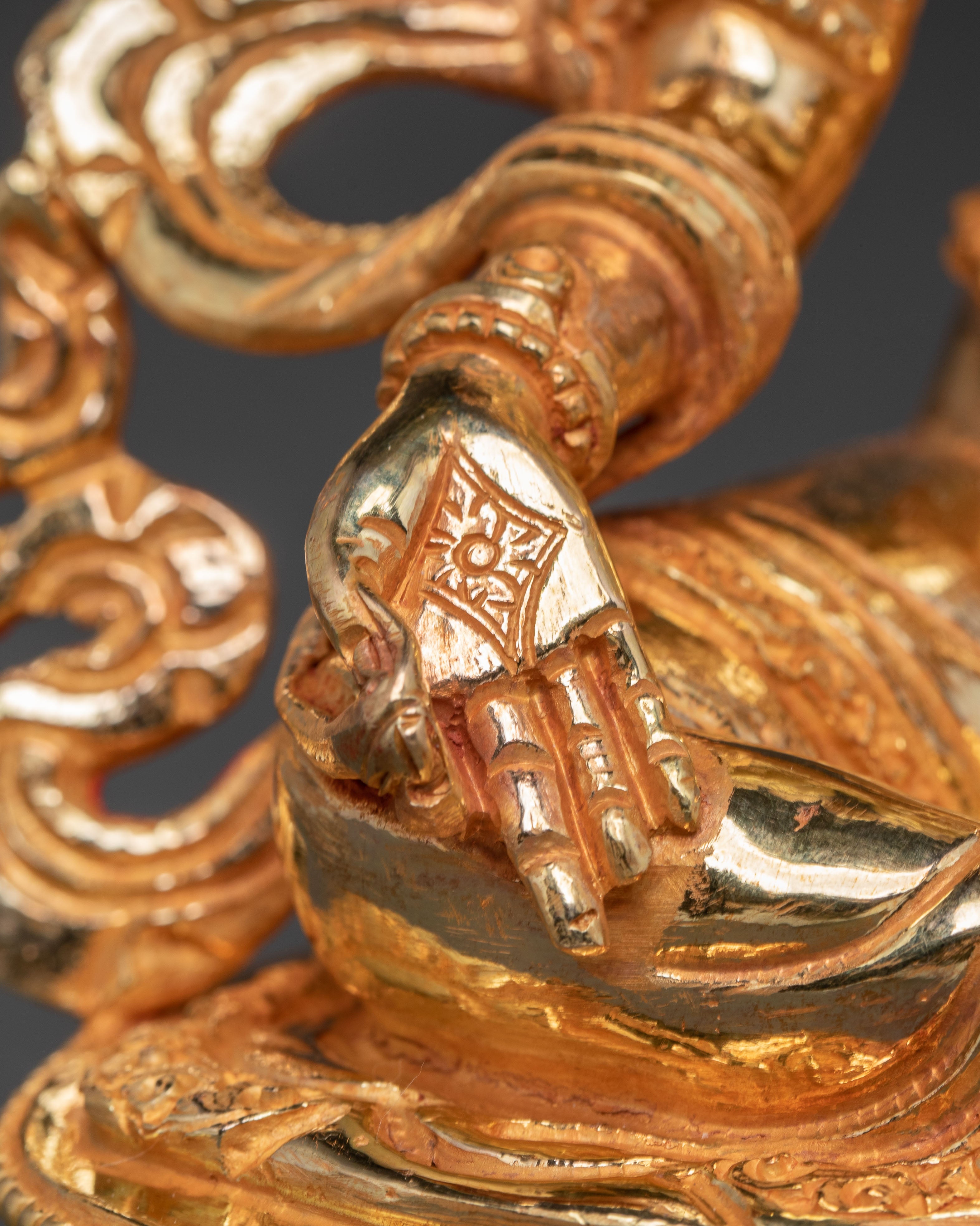 Divine Shyama Tara Golden Statue – Handcrafted Serenity