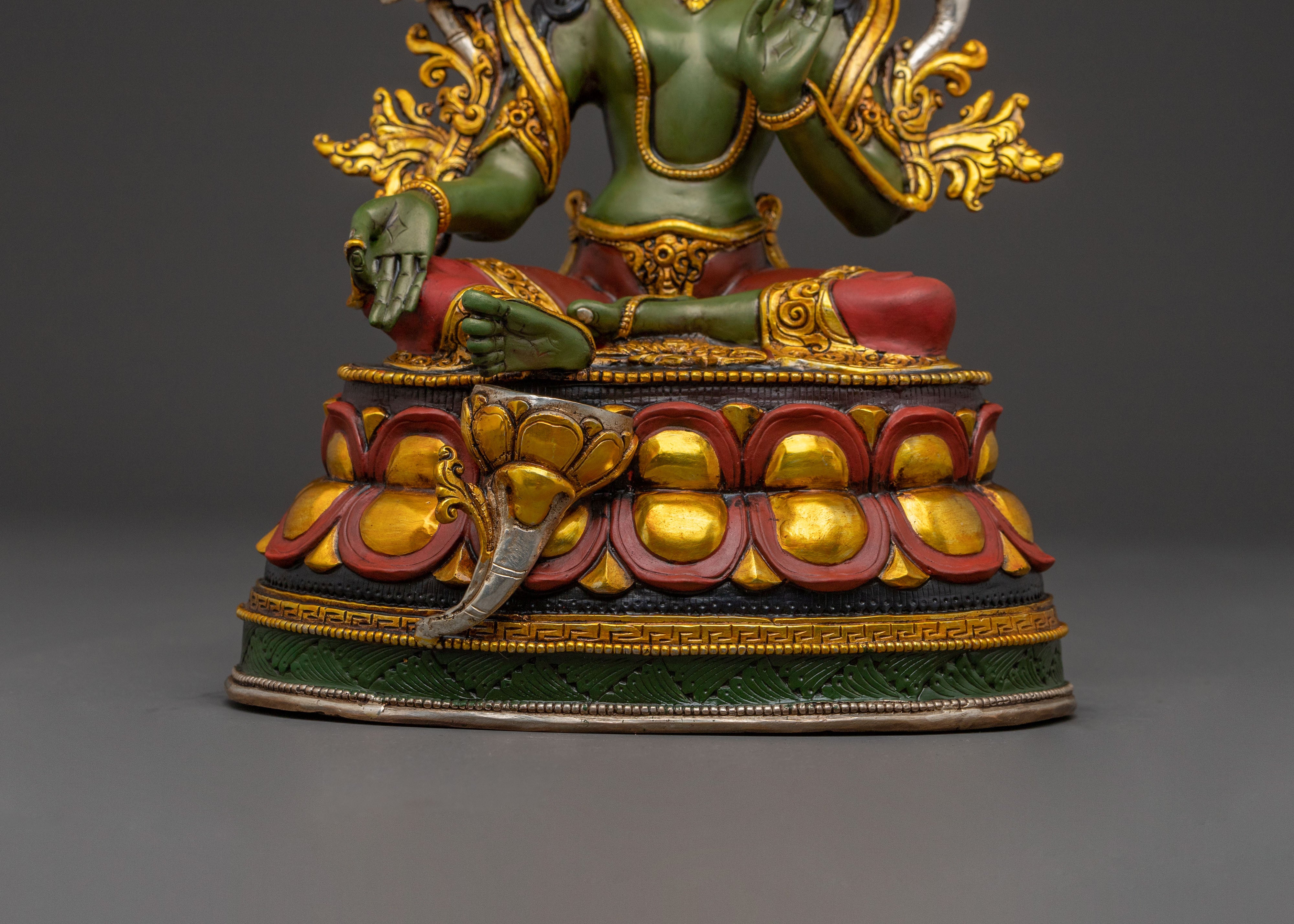 Green Tara Handcrafted Sacred Statue | Goddess of Compassion