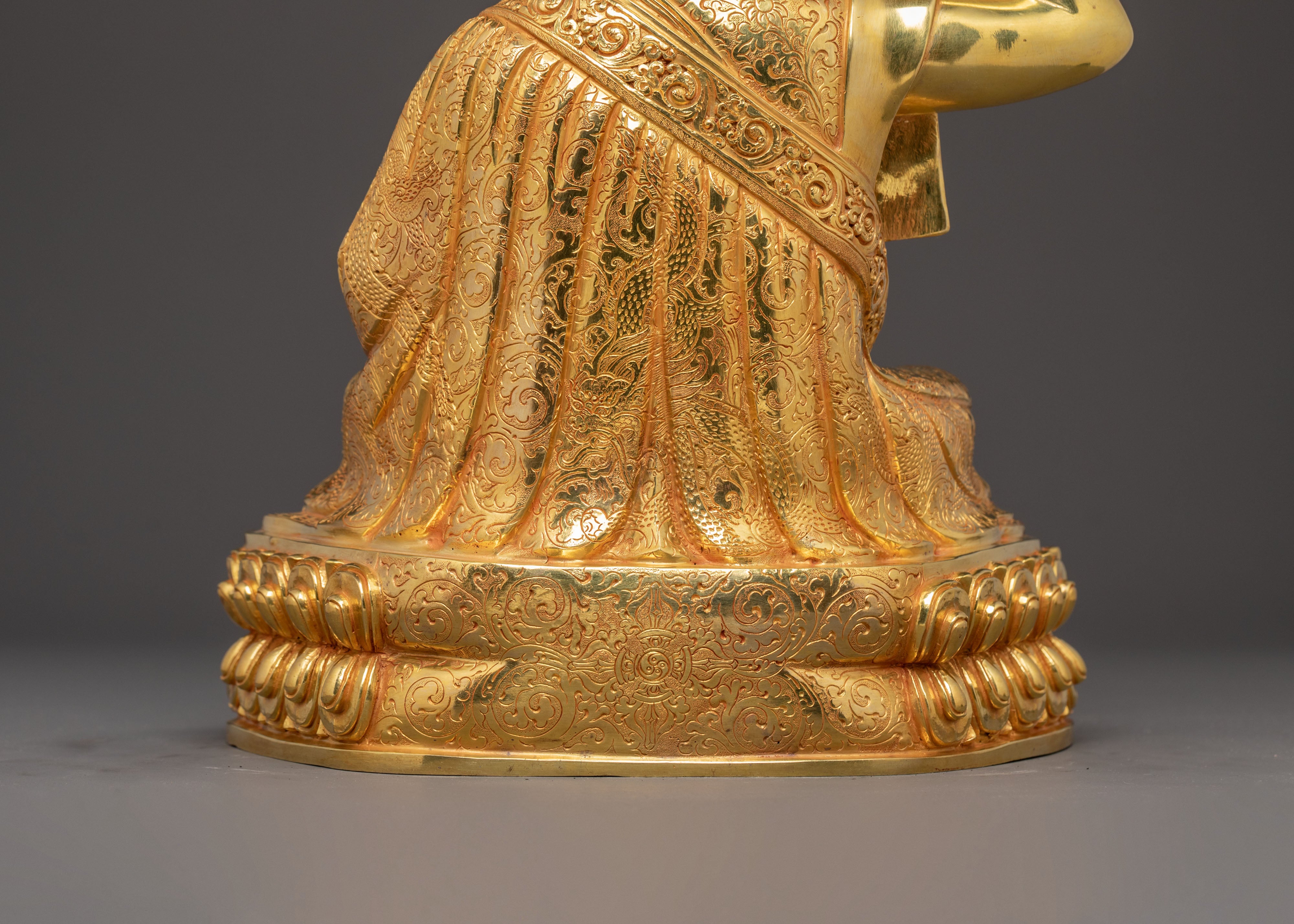 Handmade 16th Karmapa Sculpture | Tibetan shrine or spiritual meditation altar