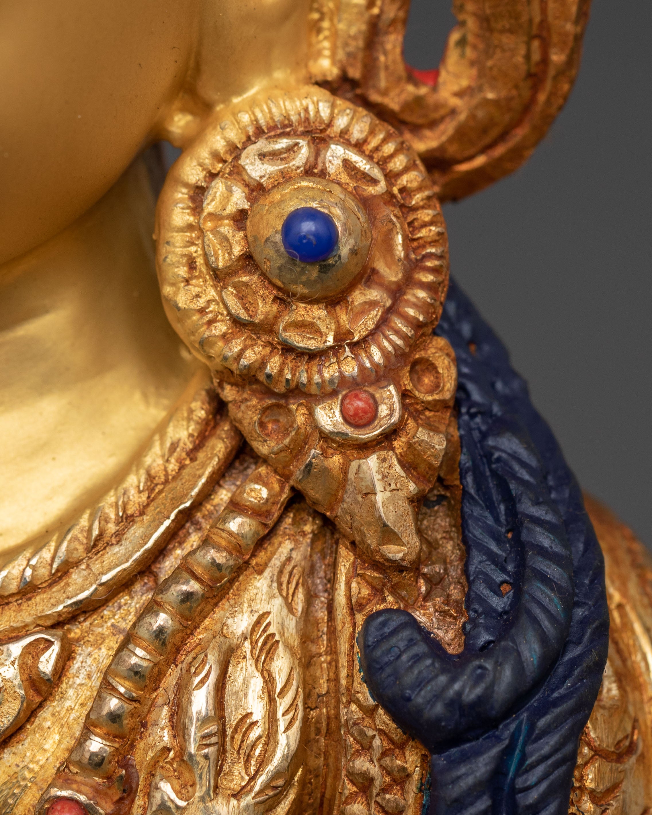 Chenrezig Mercy Statue: 24K Gold Gilded Copper