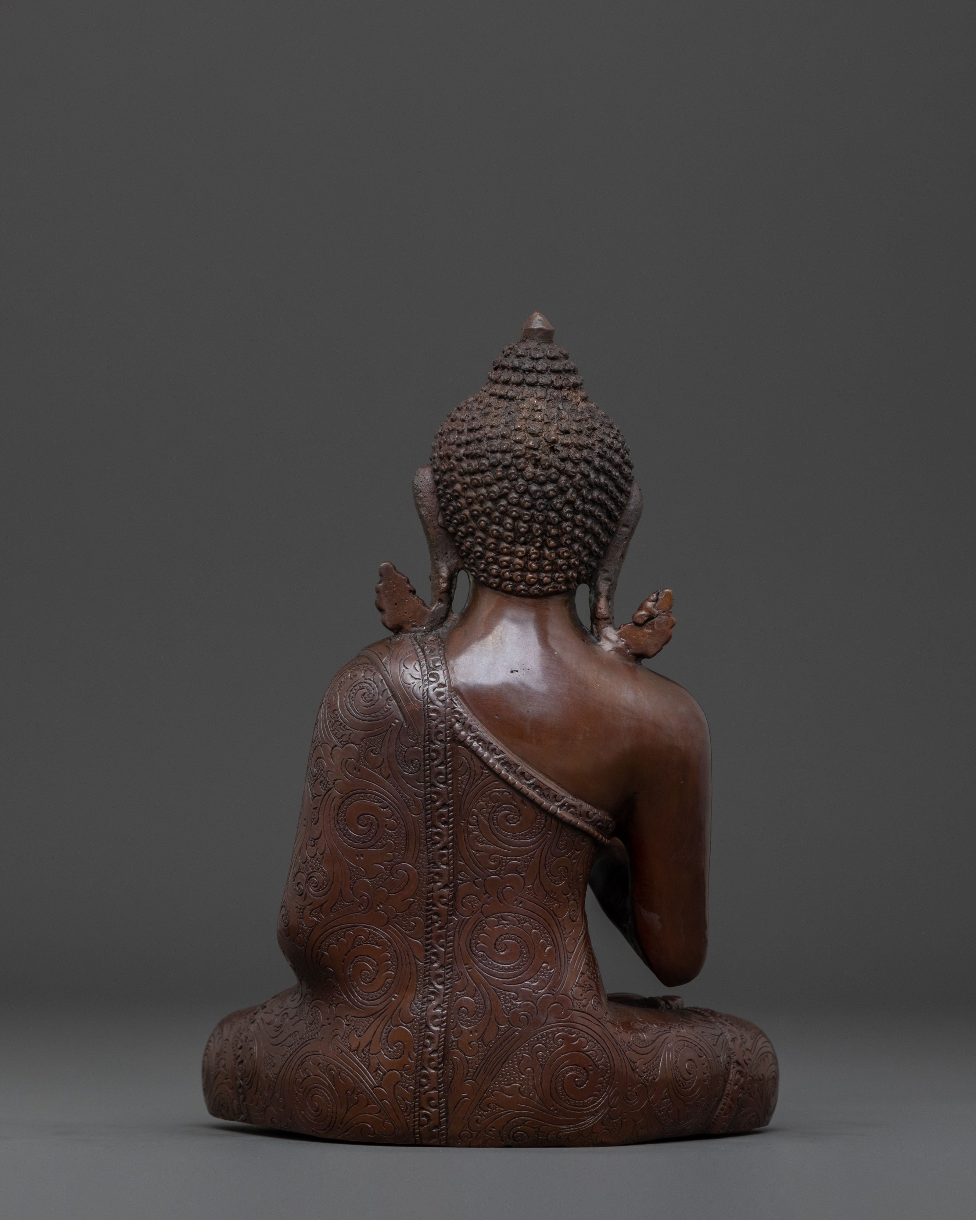 Amogasiddhi Divine Statue with Oxidized Copper Body