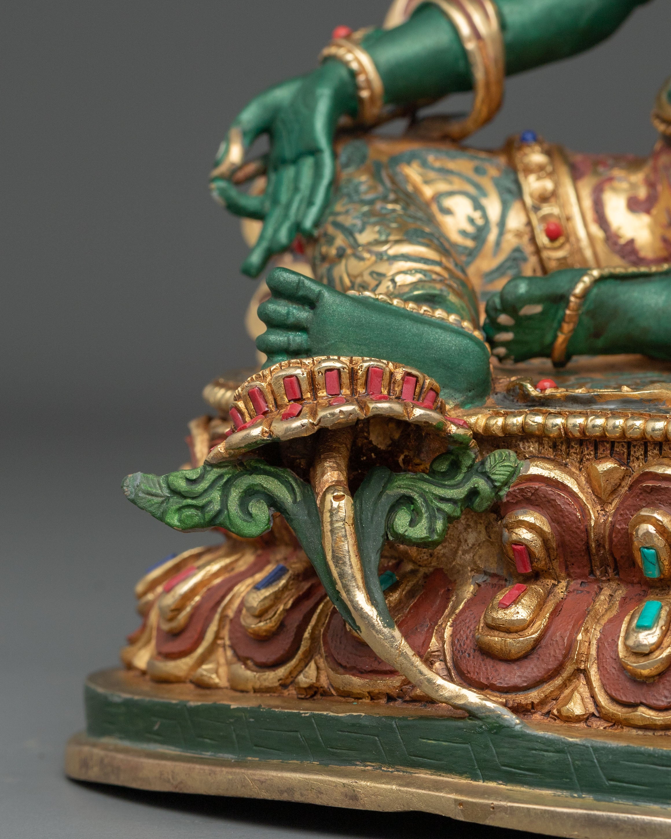 Green Tara Sculpture | Guardian Figurine for Protection