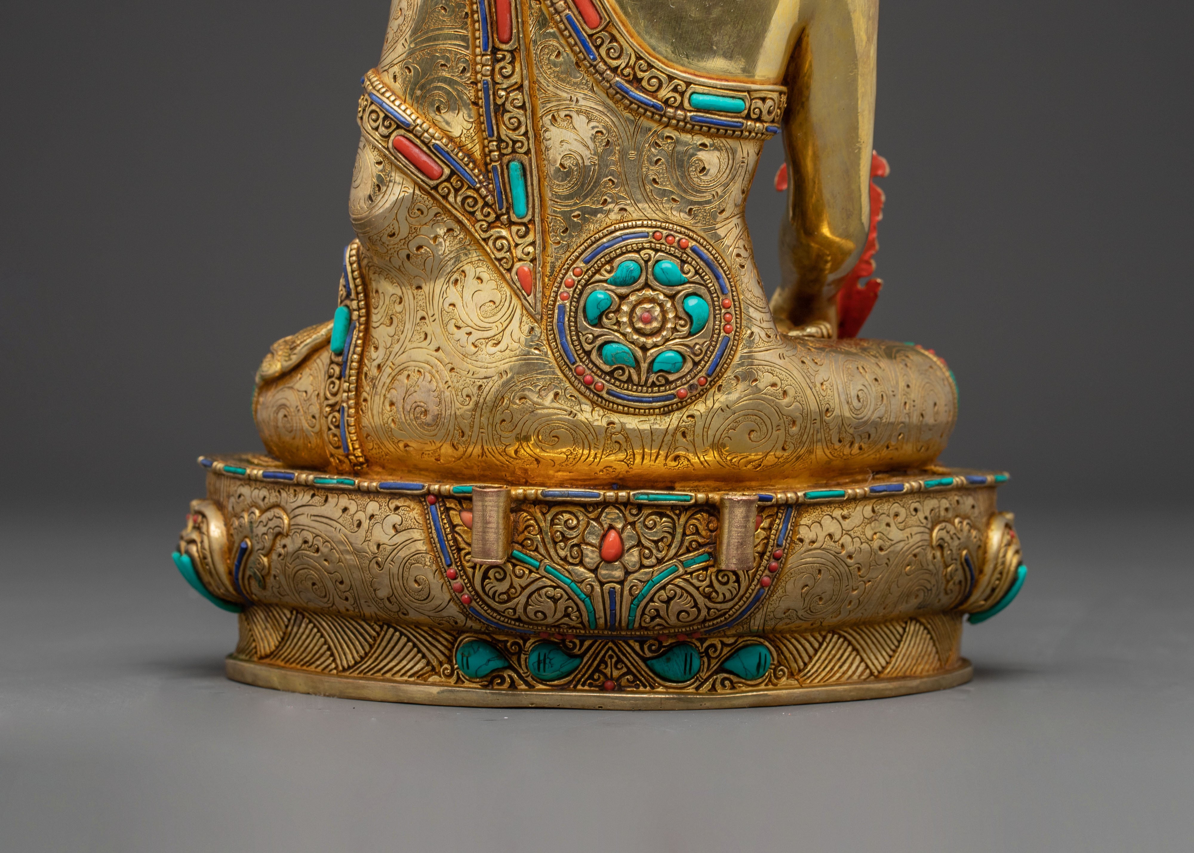 The Buddhist Healing Statue of Medicine Buddha | Nepali Handmade Icon