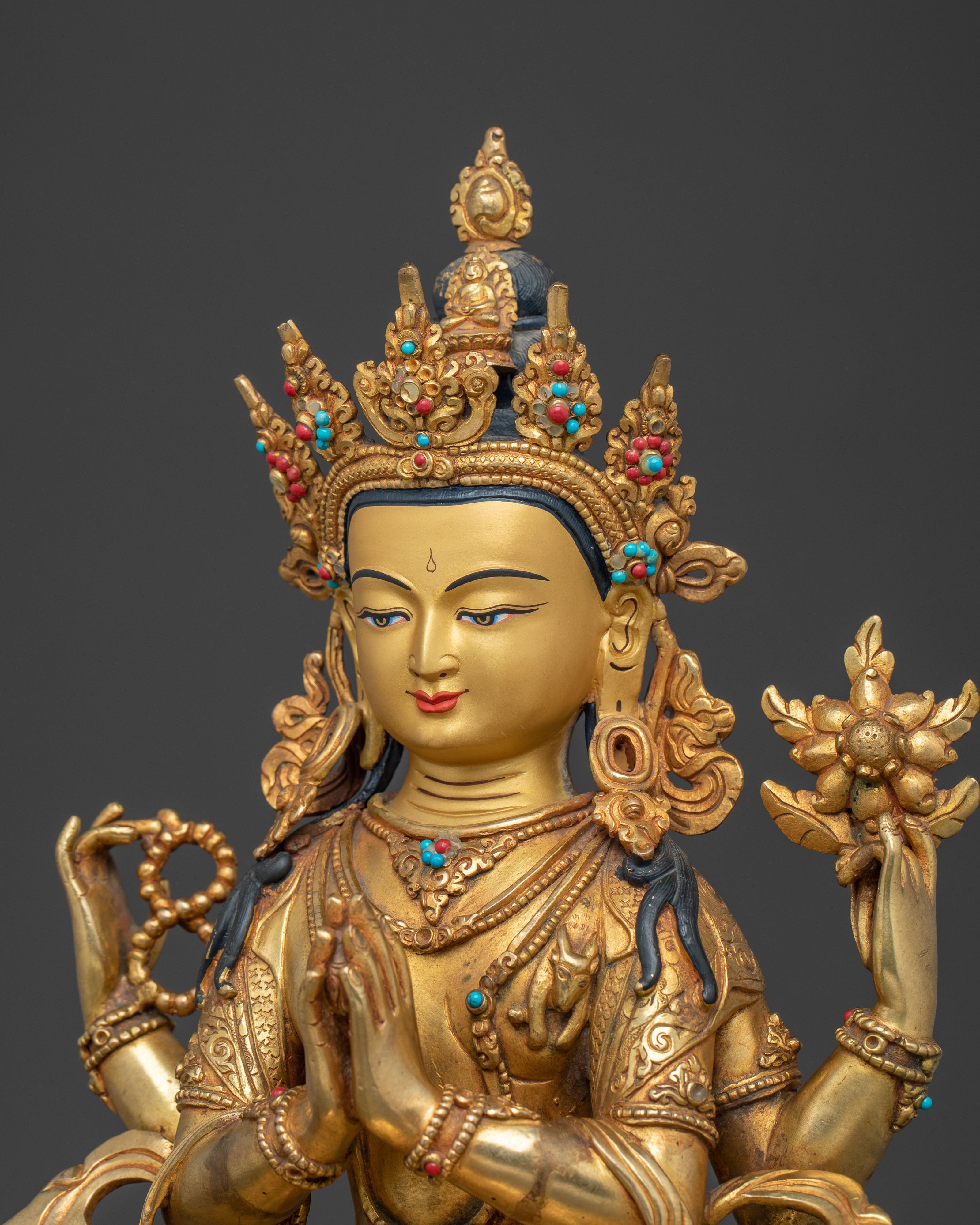 Four-Armed Chenrezig Statue | Compassionate Heart