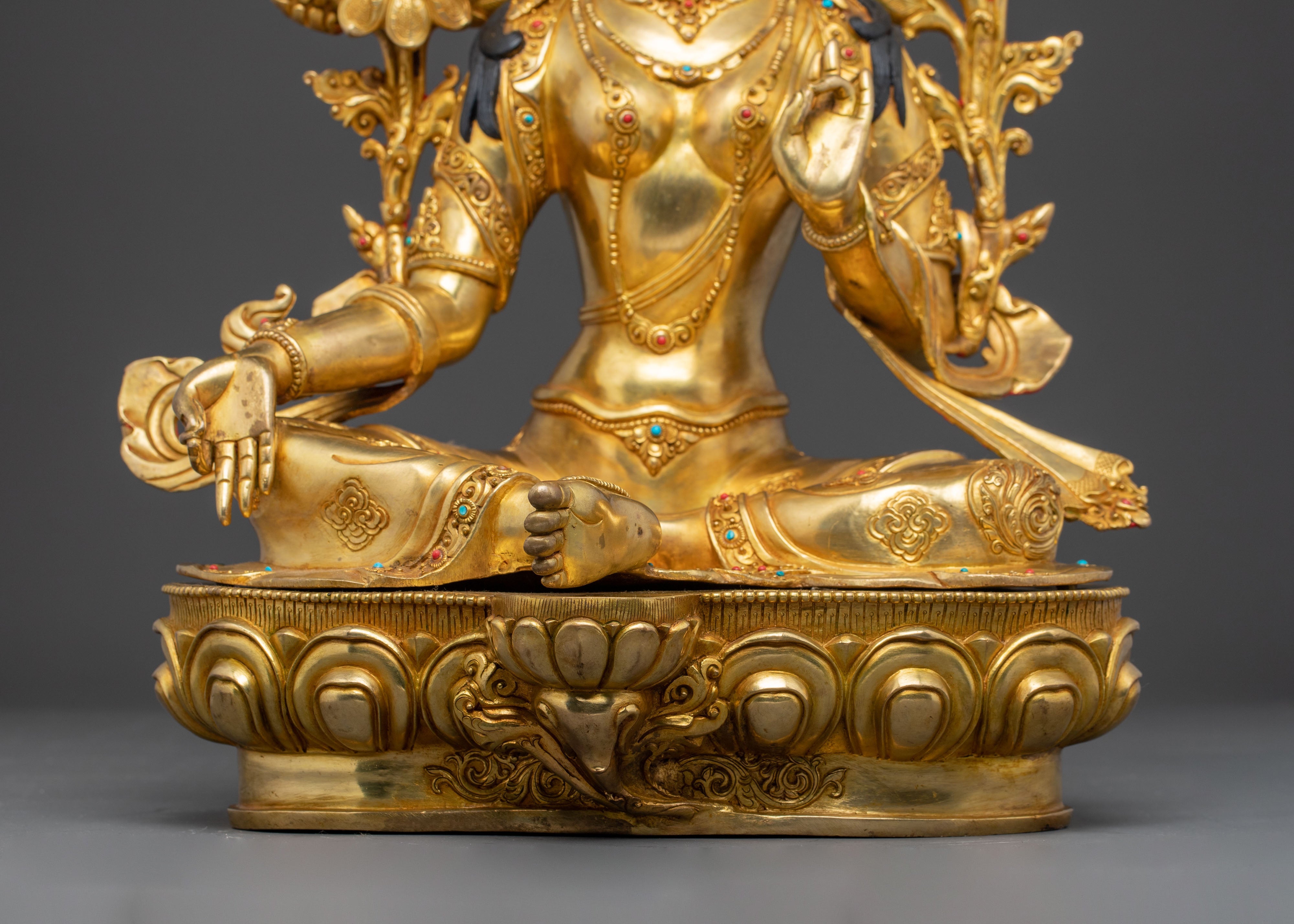 Handcrafted Beautiful Statue of Mother Green Tara | Buddhist Goddess of Compassion
