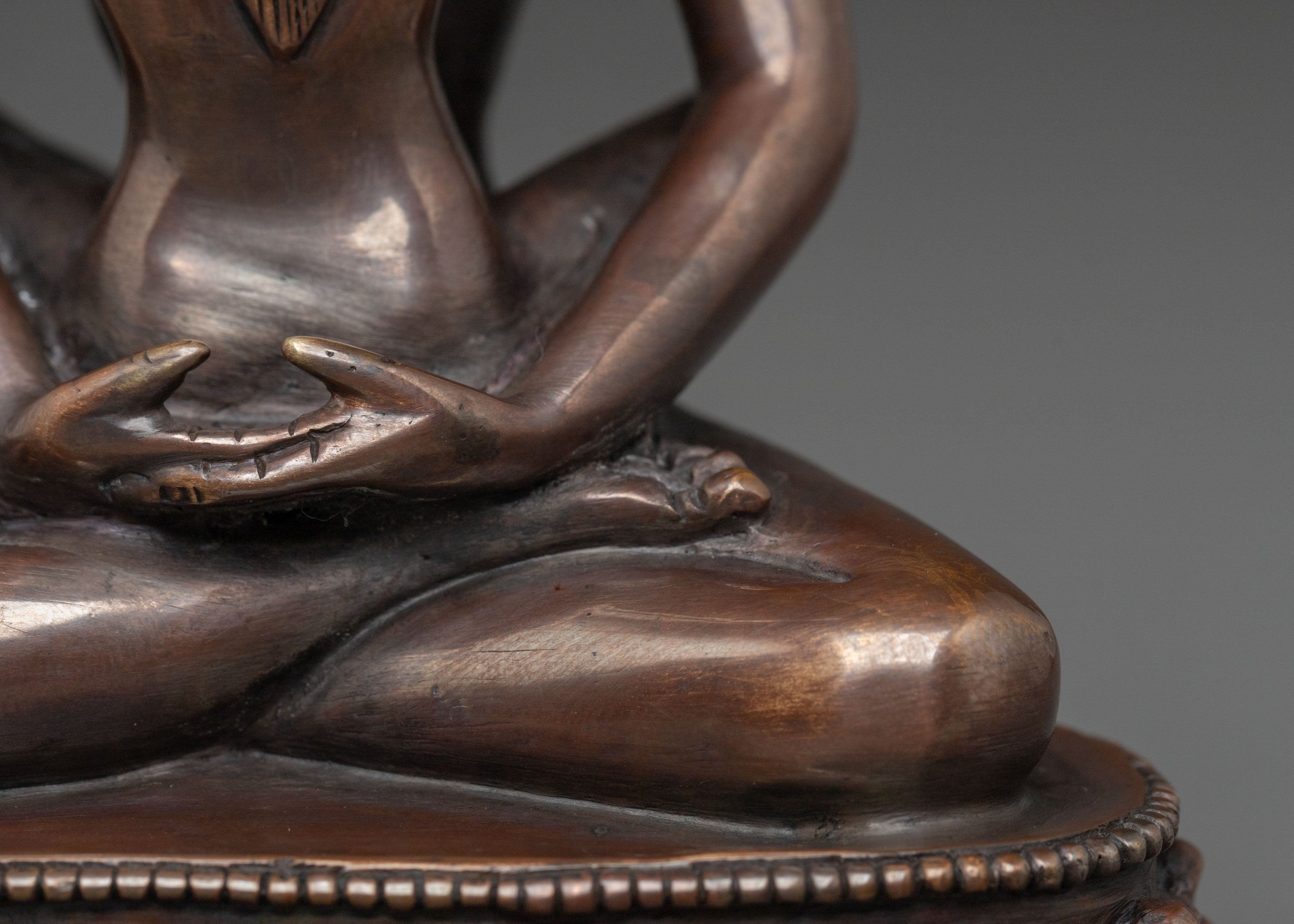 Samantabhadra Statue with Consort | Oxidized Copper Body