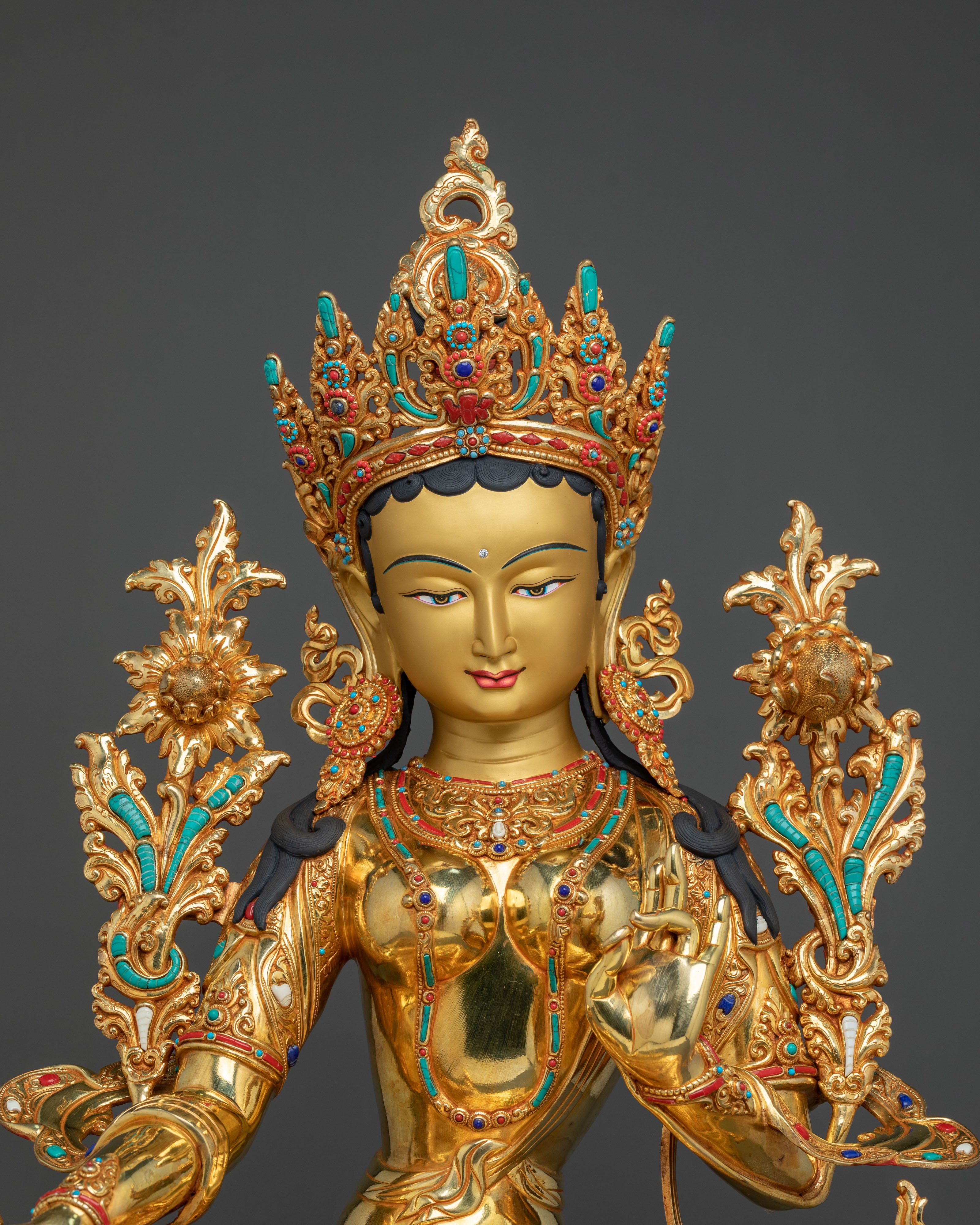 mother of liberation green tara sacred figurine | Compassionate Goddess