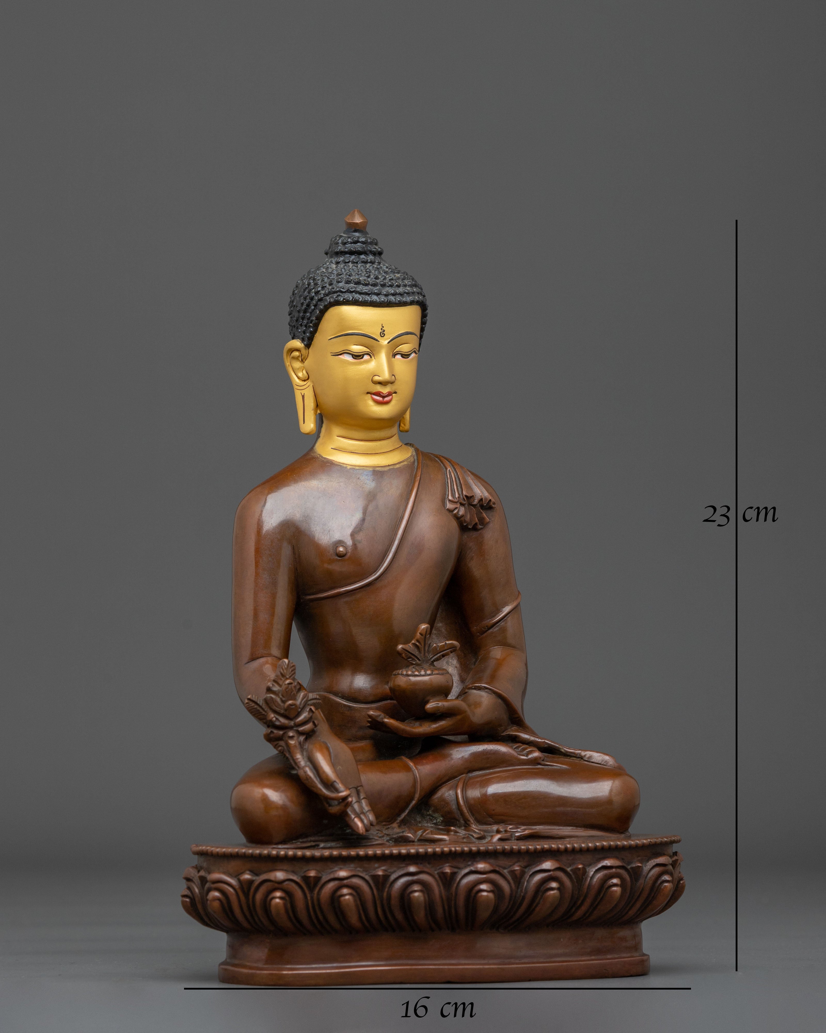 Bhaisajyaguru Buddhist Figurine | Tranquil Copper Art