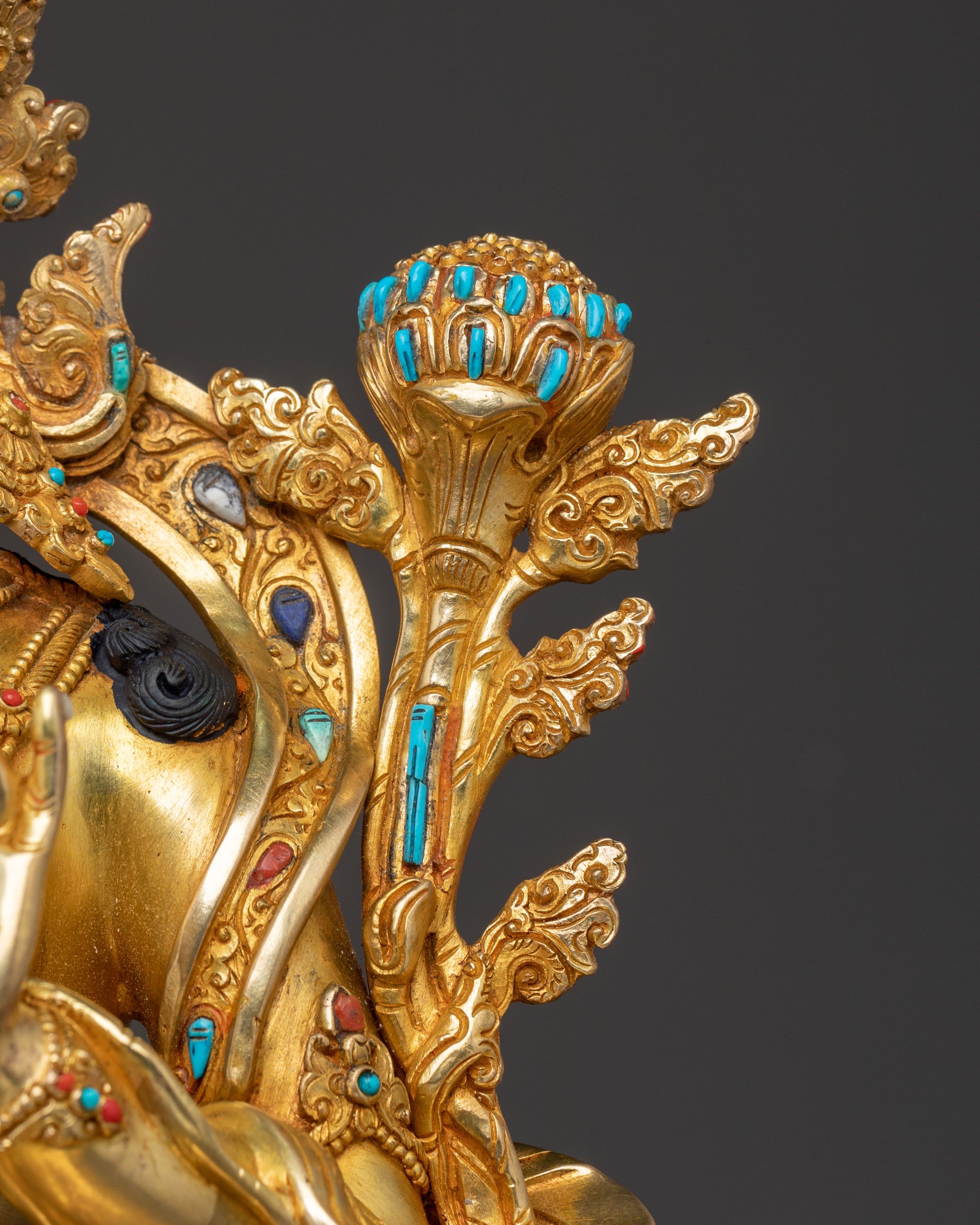 Protector Green Tara Traditional Statue | Altar Decor