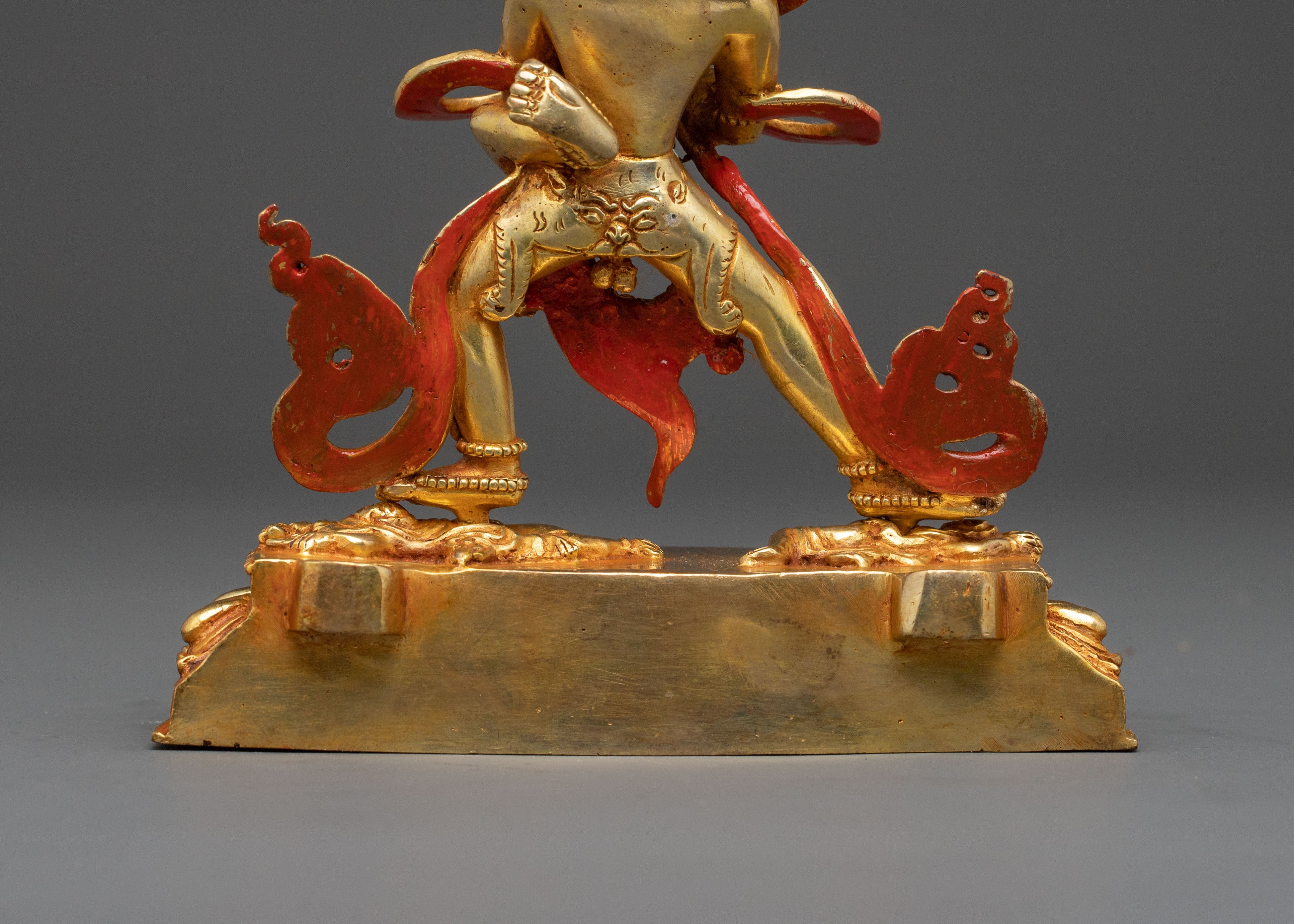 Exquisite Gold Gilded Heruka Deity Chakrasambhara Statue